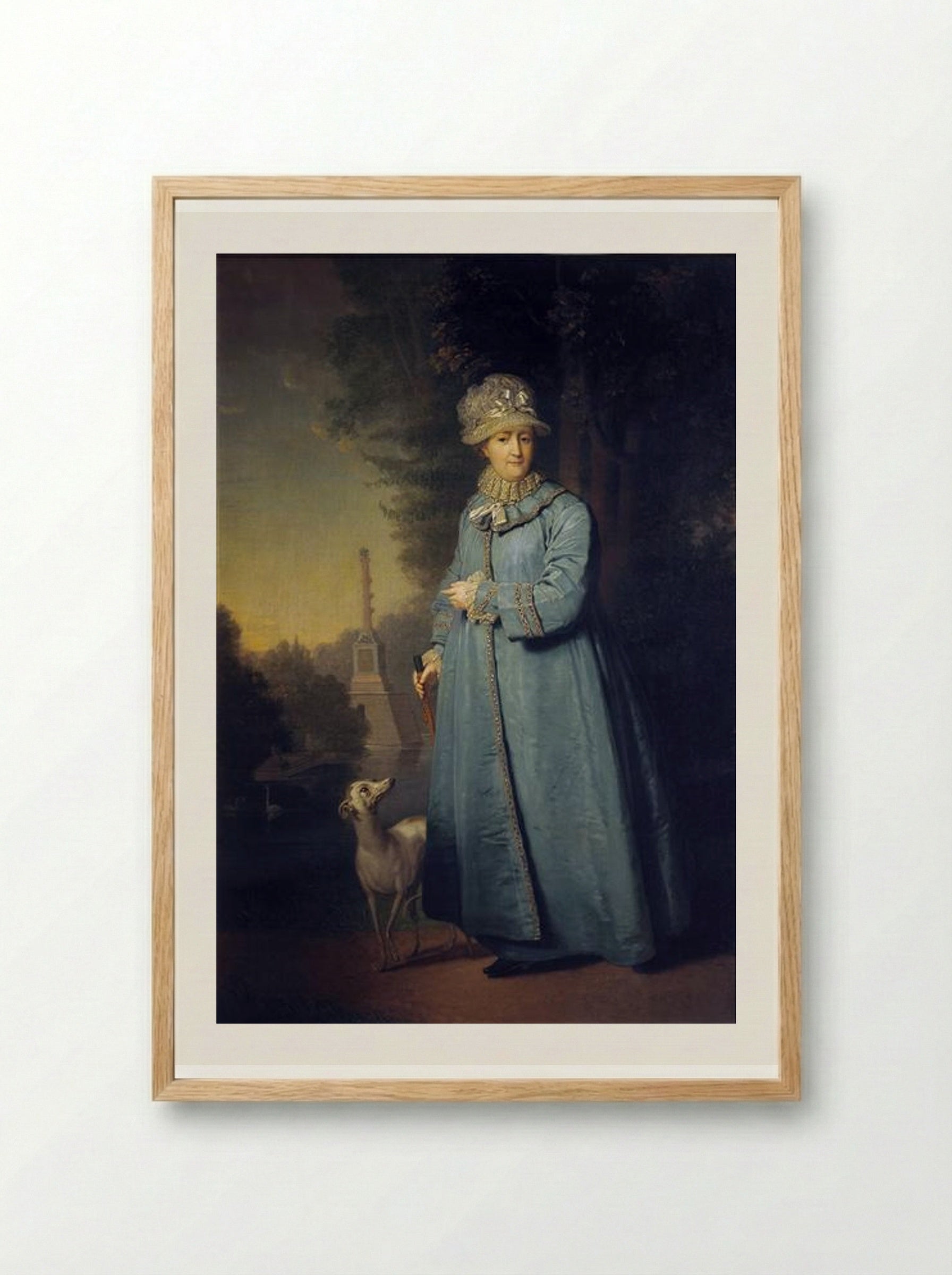 Portrait of Catherine II, Empress of Russia - Vladimir Borovikovsky - Framed Print Wood