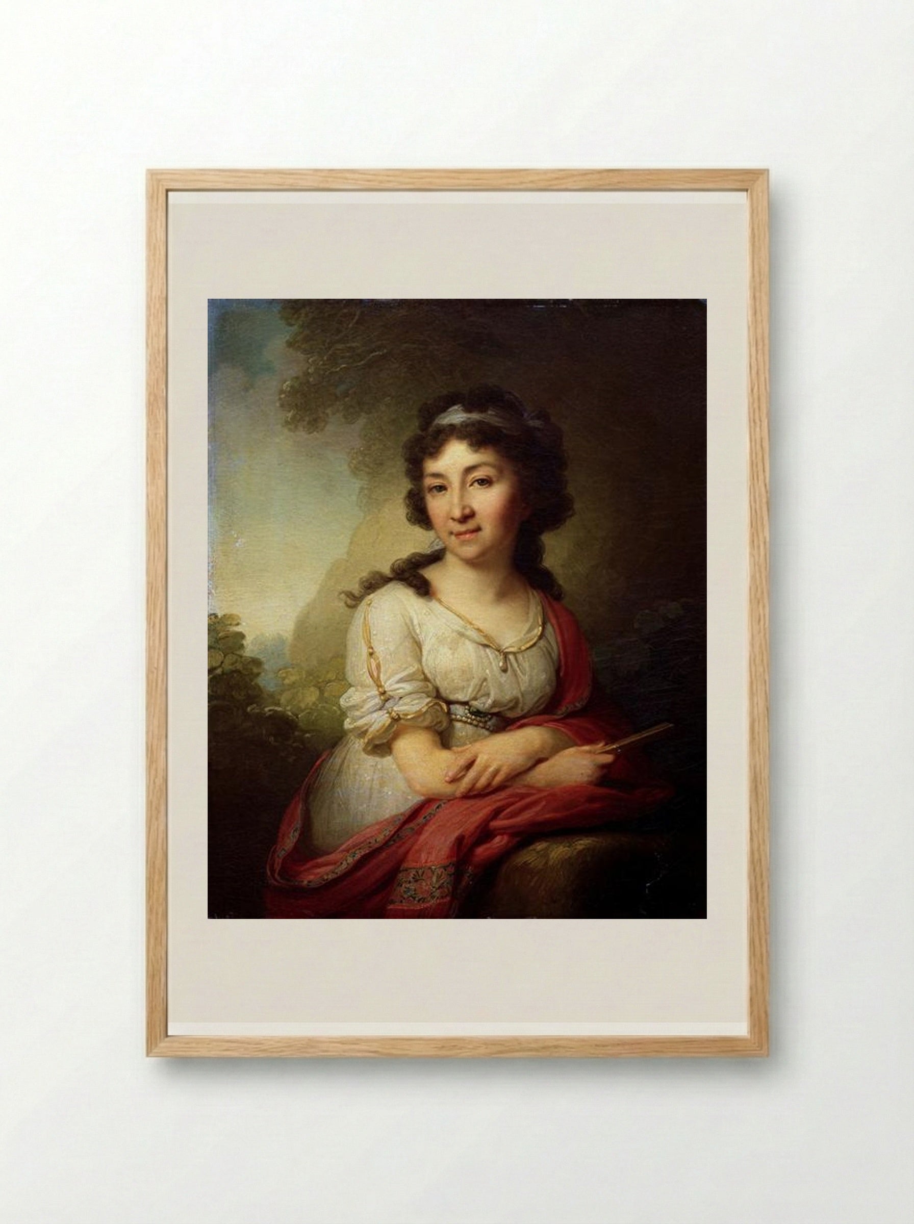 Portrait of Catherine Vasilevny Torsukovoy - Vladimir Borovikovsky - Framed Print Wood