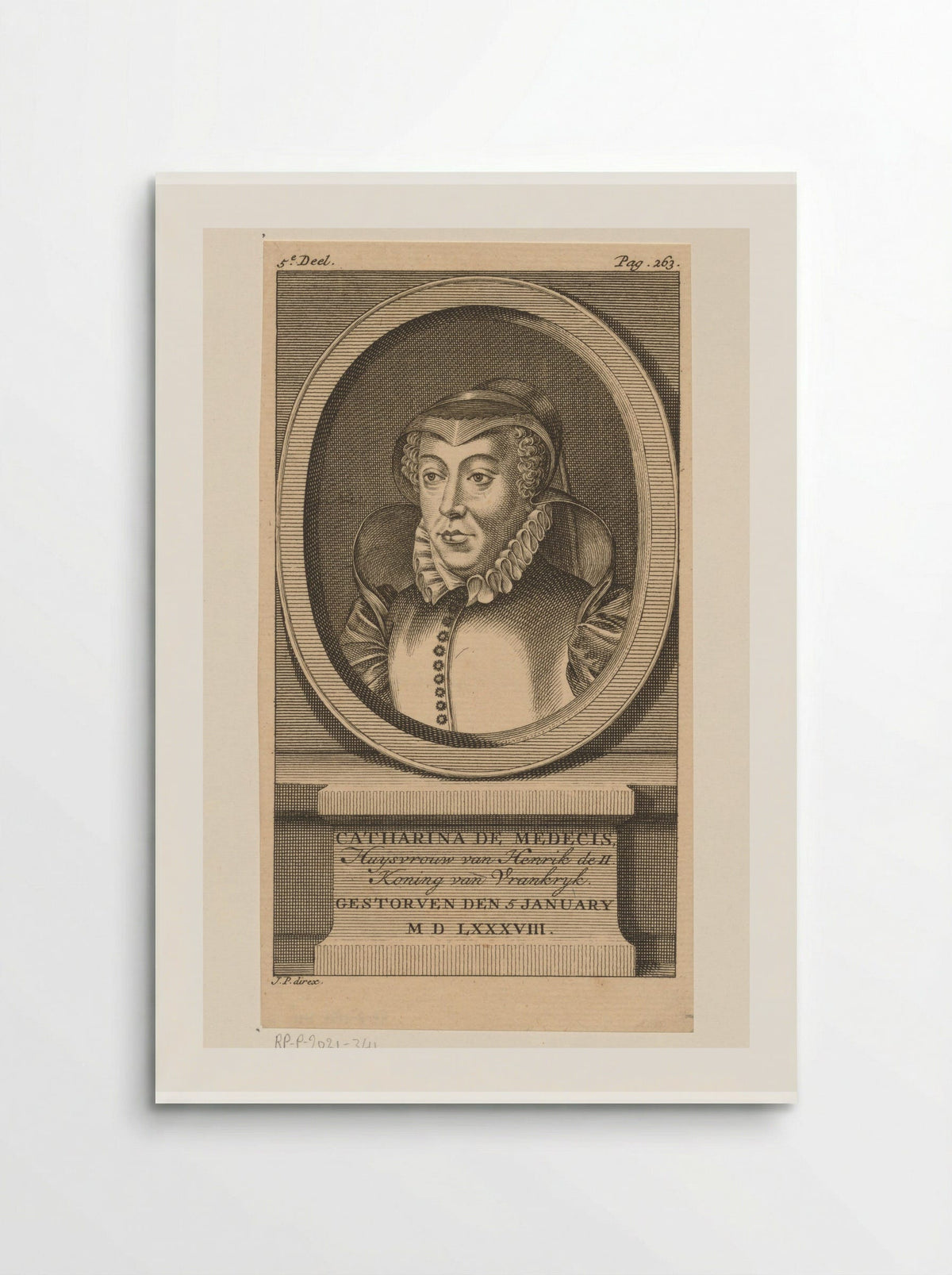 Portrait of Catherine de' Medici - Jan Punt - Poster