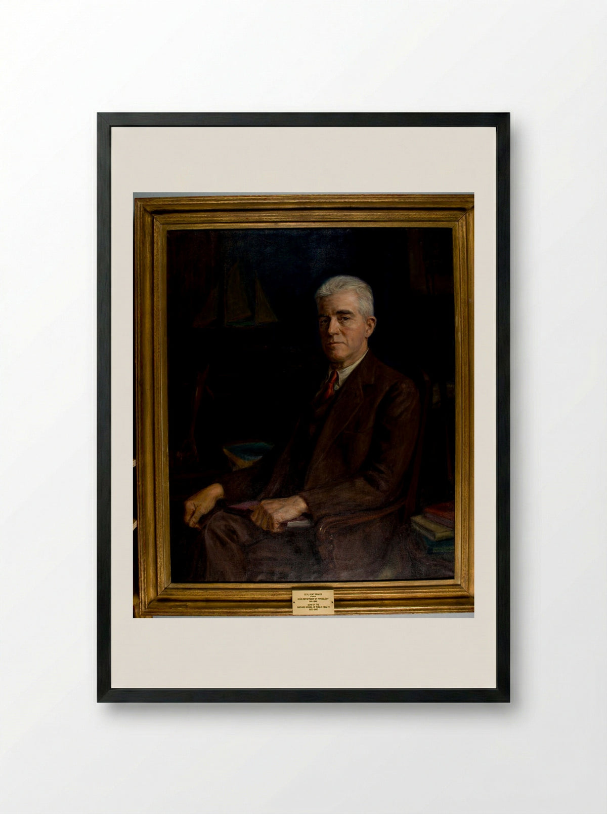 Portrait of Cecil Kent Drinker - Pietro Pezzati - Framed Print Black
