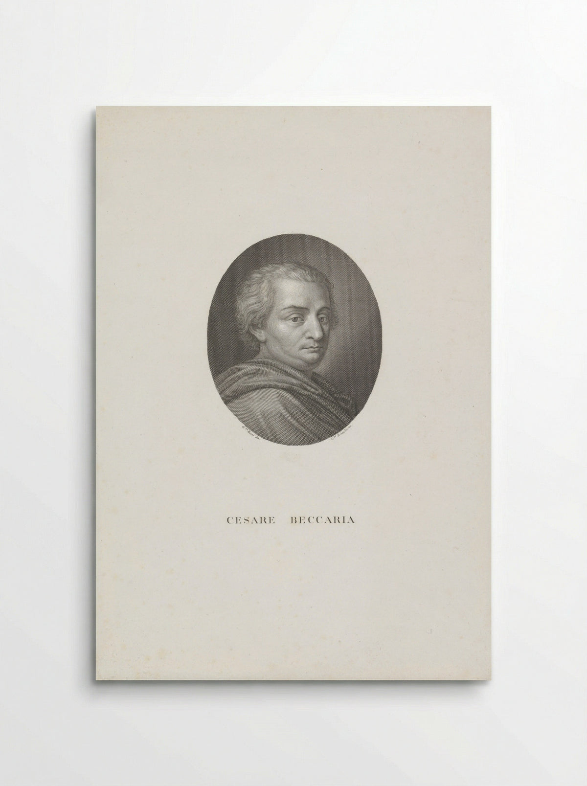 Portrait of Cesare Beccaria - Giuseppe Benaglia - Poster