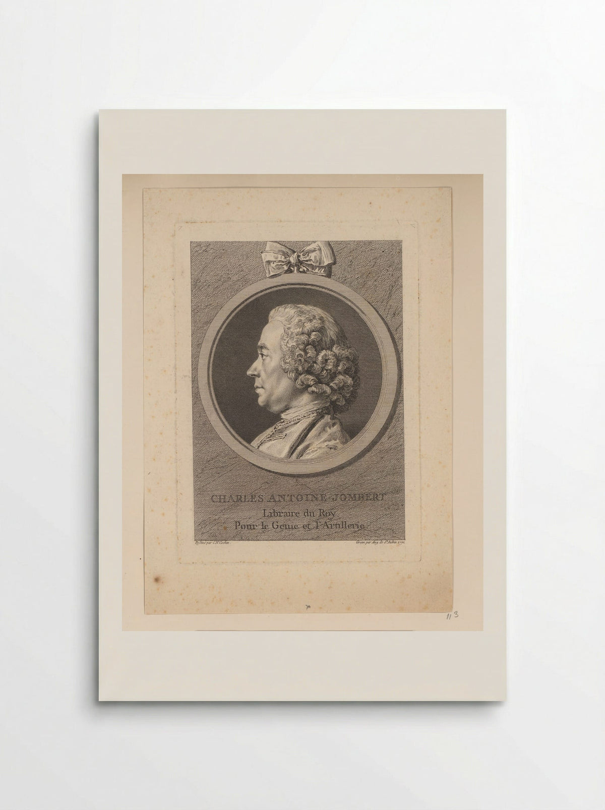 Portrait of Charles-Antoine Jombert - Augustin de Saint-Aubin - Poster