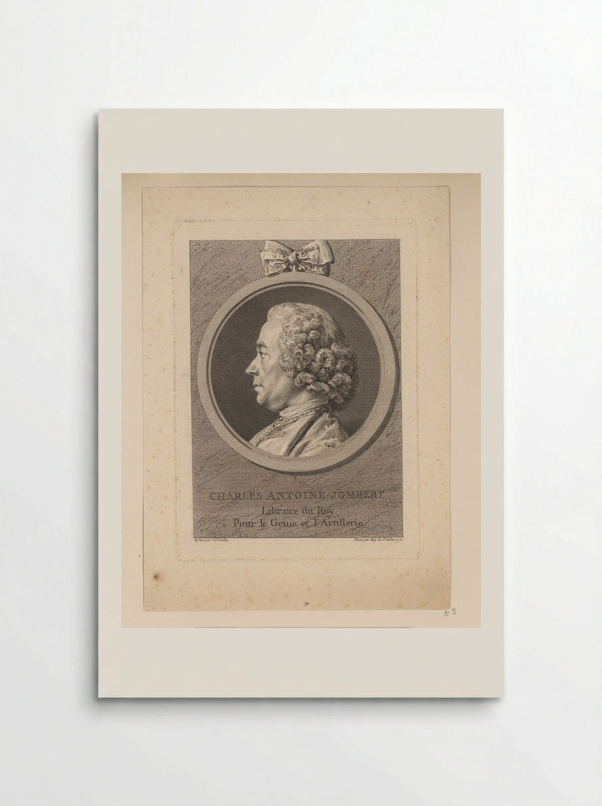 Portrait of Charles-Antoine Jombert - Augustin de Saint-Aubin - Poster
