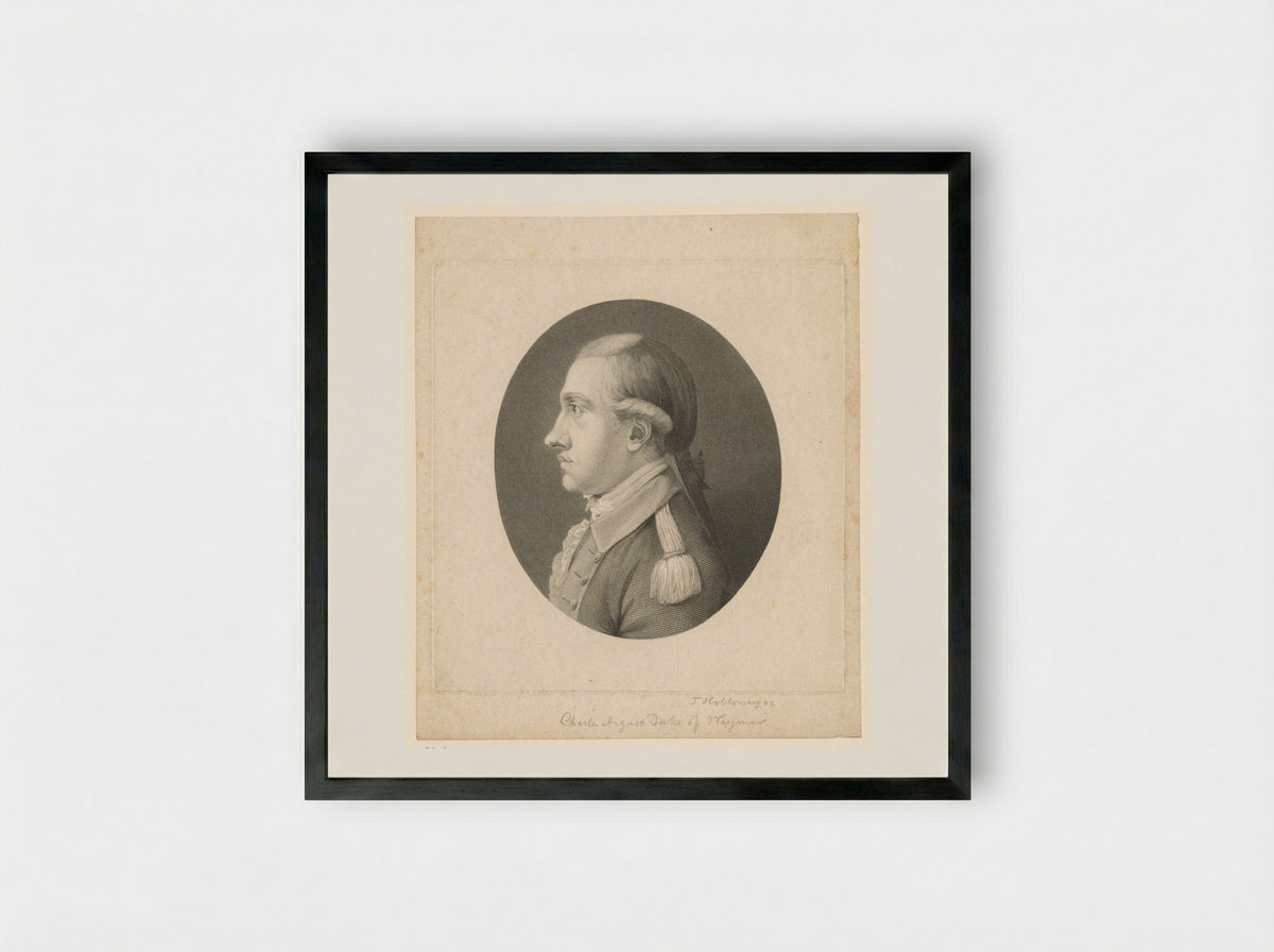 Portrait of Charles Augustus, Duke of Saxe-Weimar-Eisenach - Thomas Holloway - Framed Print Black