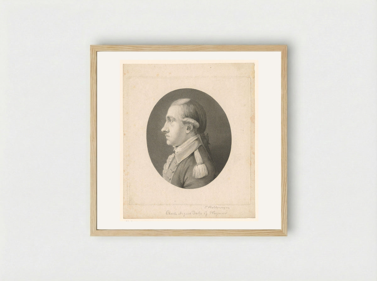 Portrait of Charles Augustus, Duke of Saxe-Weimar-Eisenach - Thomas Holloway - Framed Print Wood