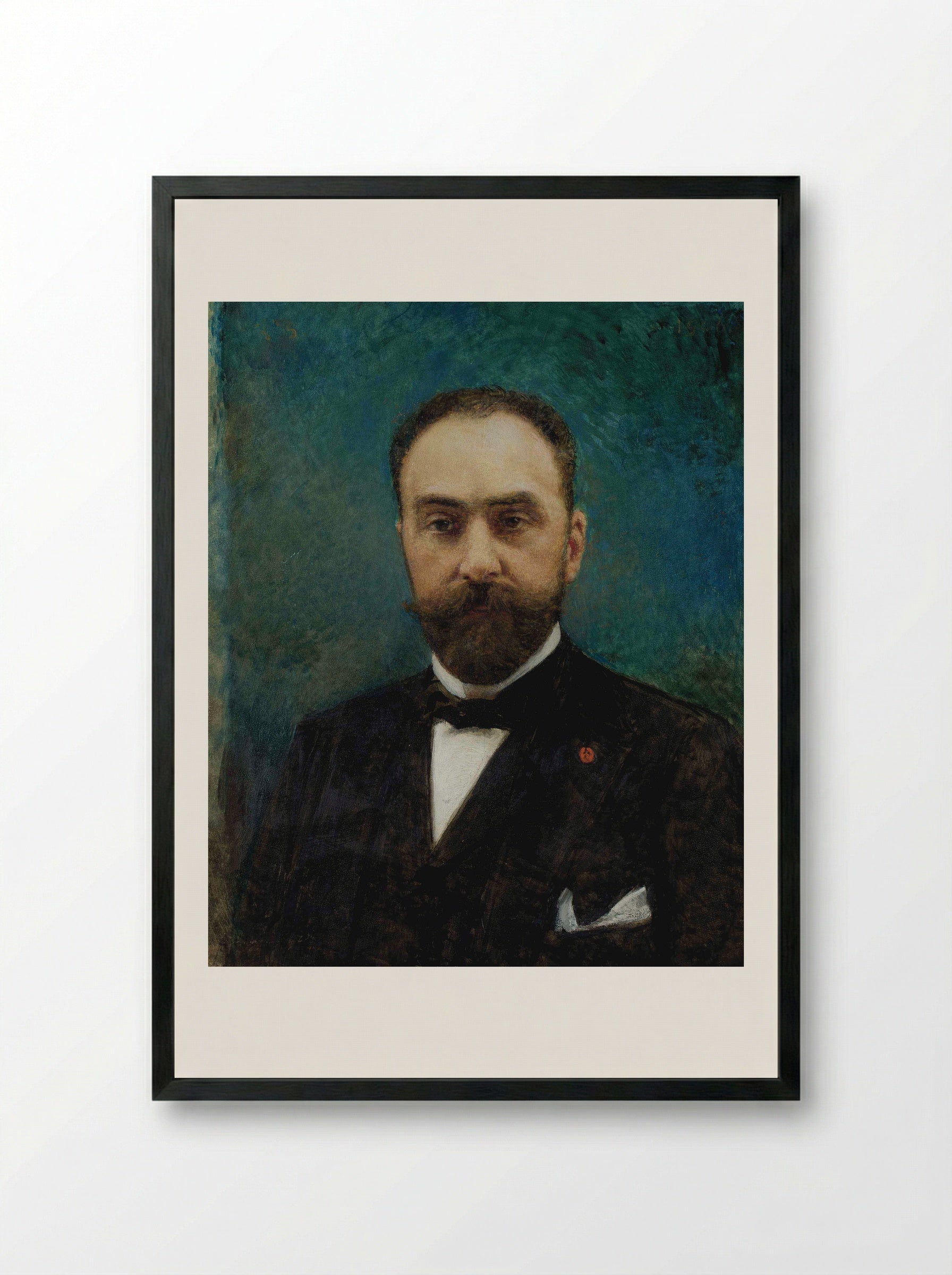 Portrait of Charles Ephrussi - Léon Bonnat - Framed Print Black