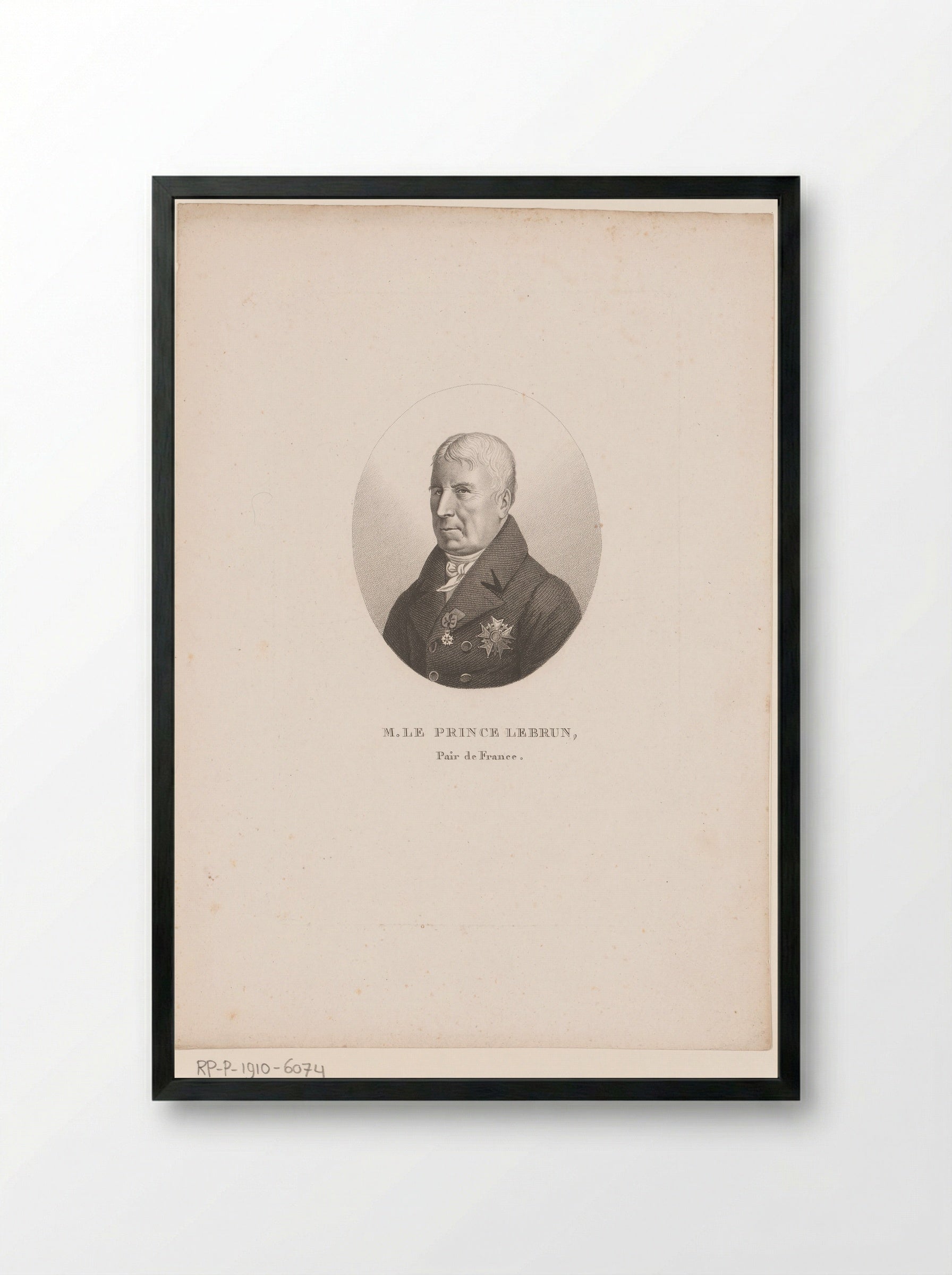 Portrait of Charles-François Lebrun - Ambroise Tardieu - Framed Print Black