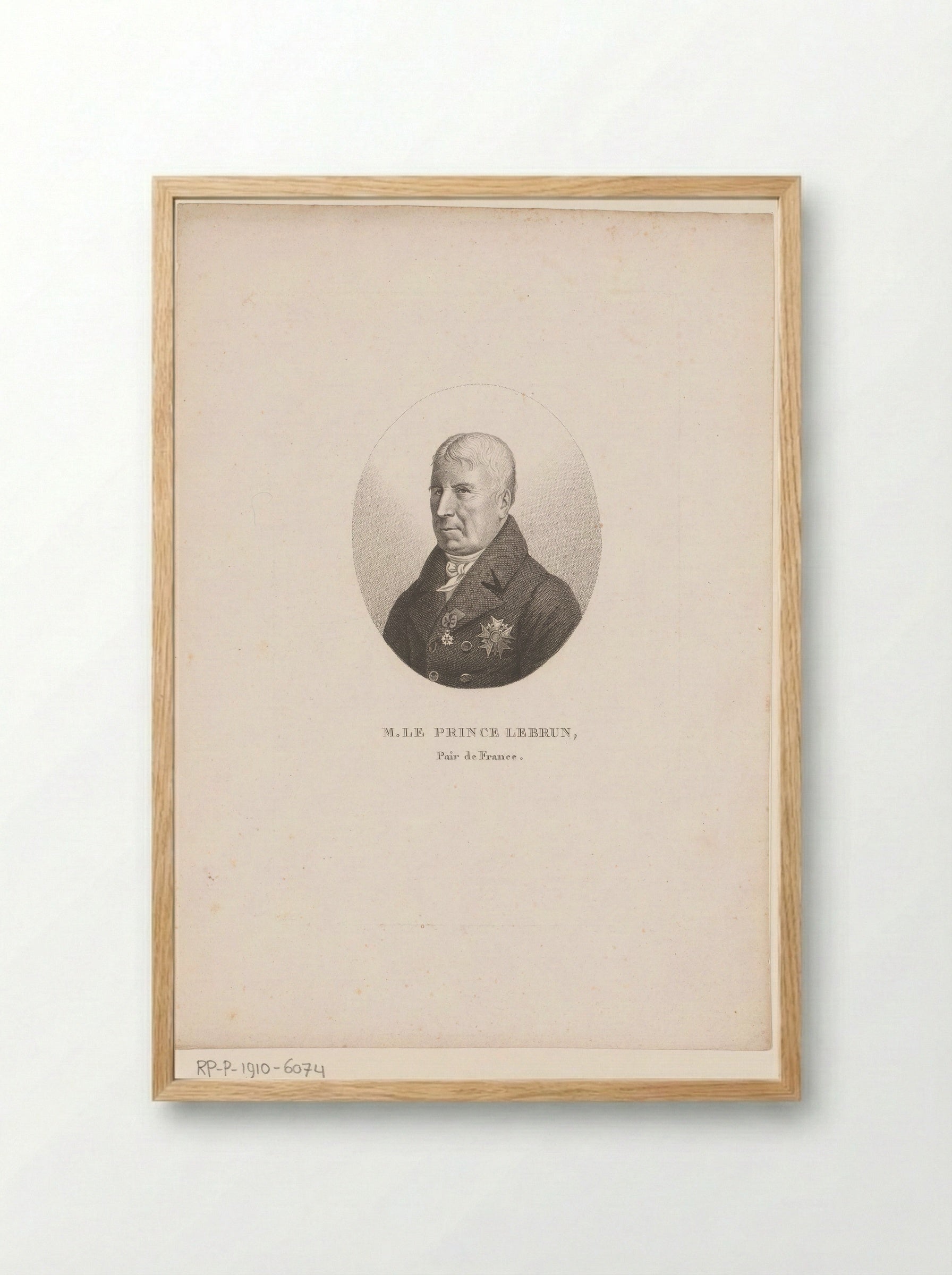 Portrait of Charles-François Lebrun - Ambroise Tardieu - Framed Print Wood
