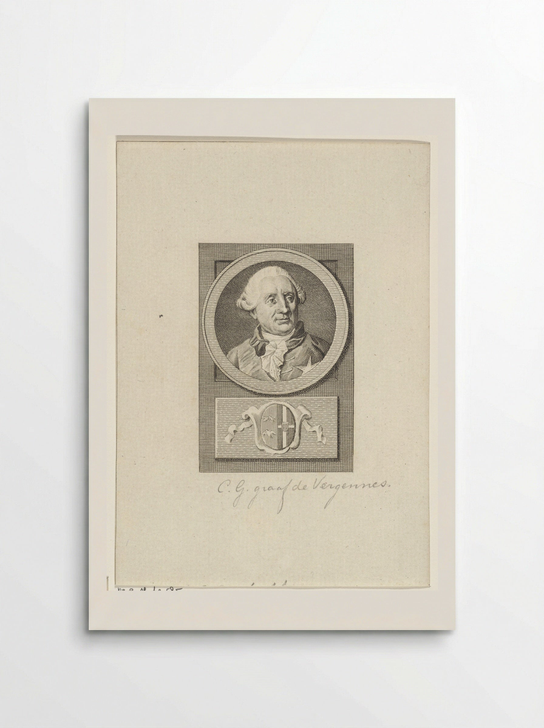 Portrait of Charles Gravier, Count of Vergennes - Reinier Vinkeles - Poster