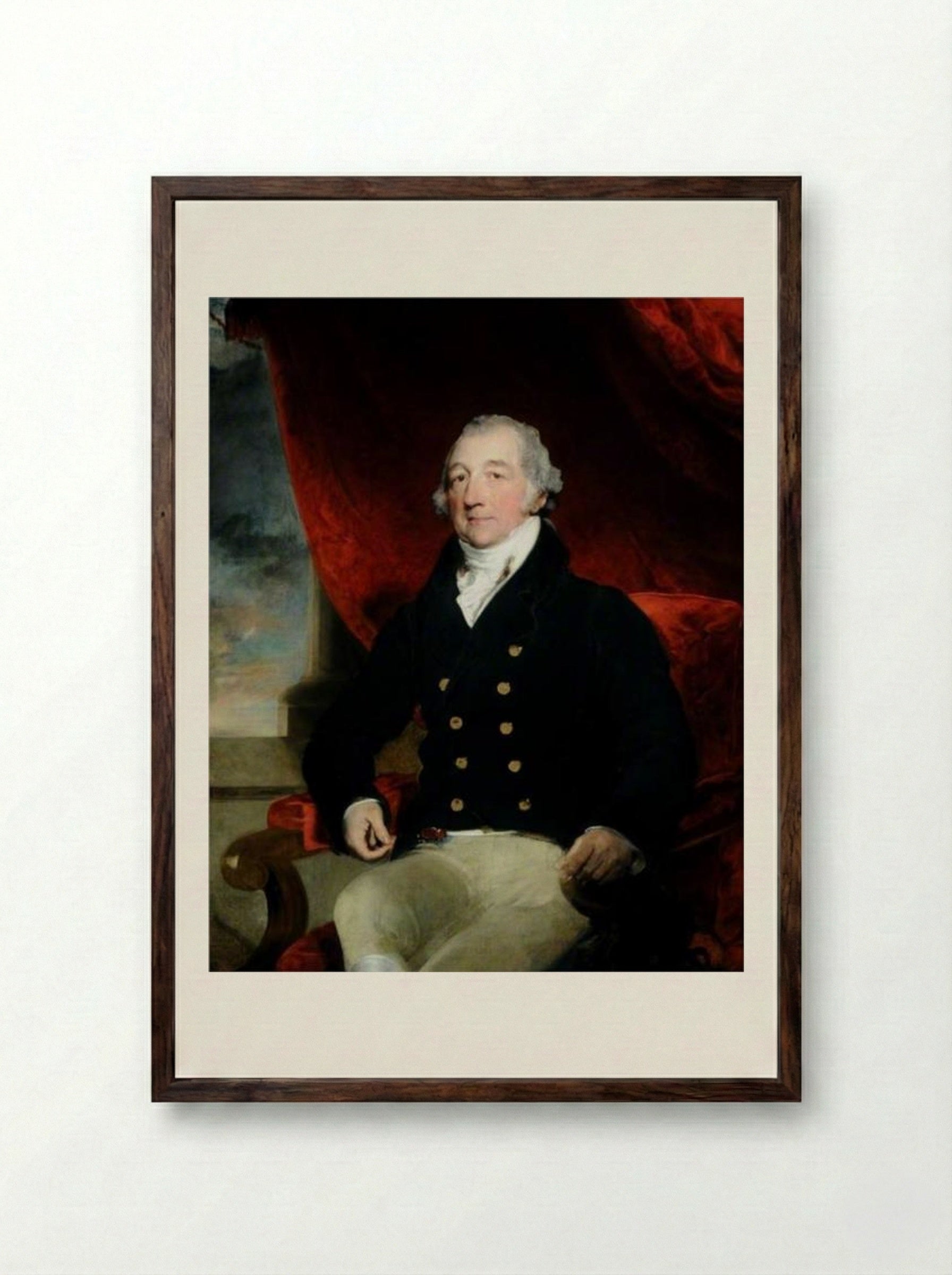 Portrait of Charles Greenwood - Thomas Lawrence - Framed Print Dark Wood