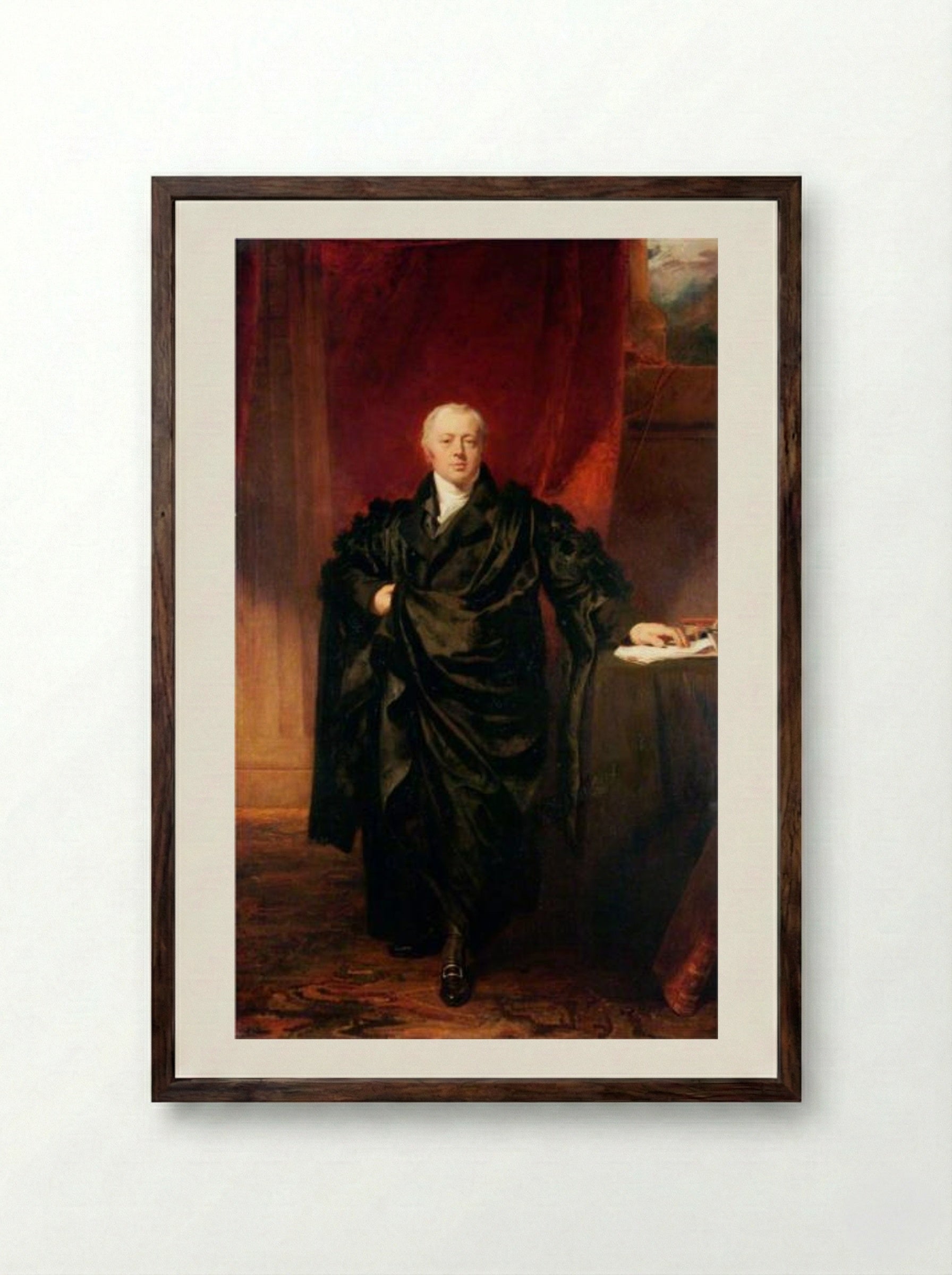 Portrait of Charles Harvey - Sir Thomas Lawrence - Framed Print Dark Wood