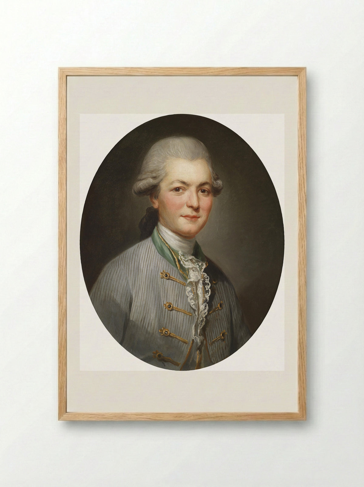 Portrait of Charles Joseph de Pallu - Joseph Ducreux - Framed Print Wood