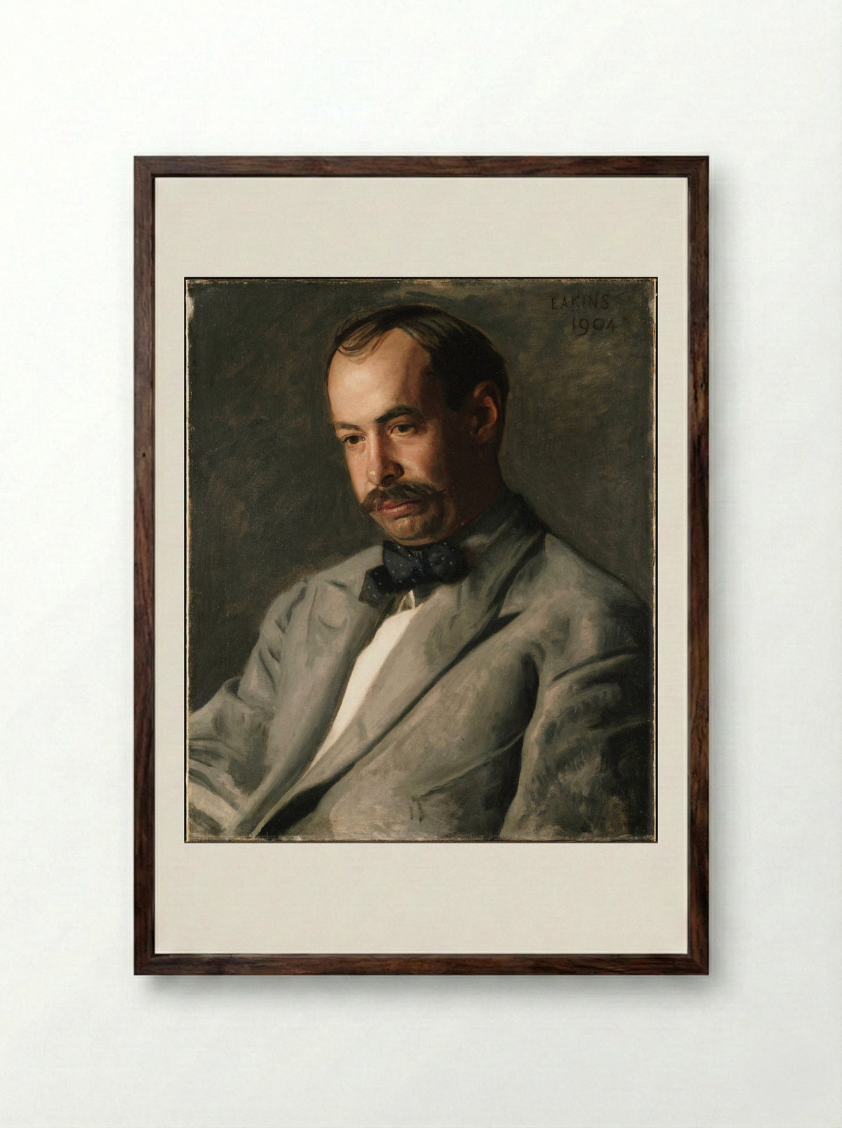 Portrait of Charles Percival Buck - Thomas Eakins - Framed Print Dark Wood