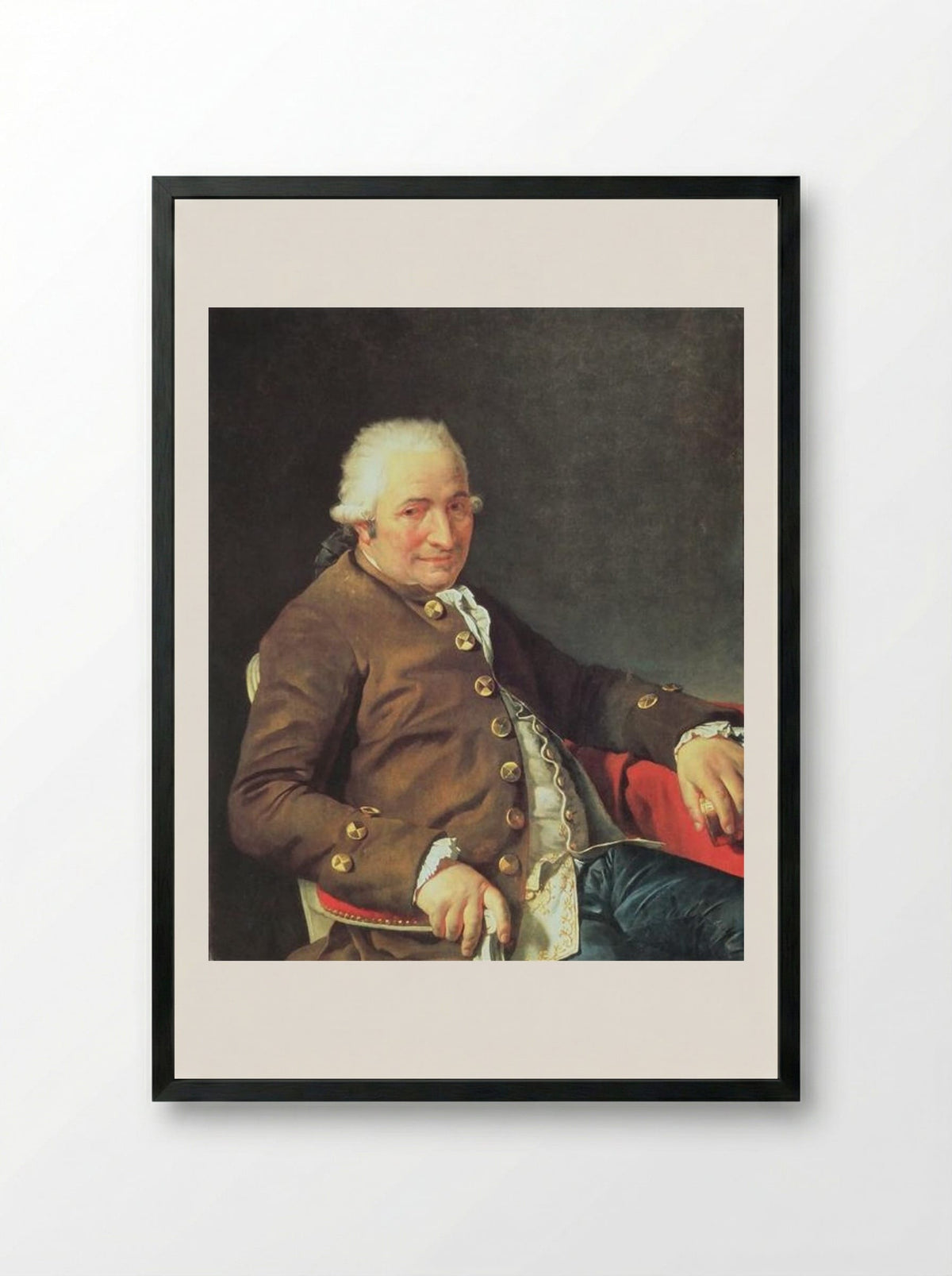 Portrait of Charles-Pierre Pecoul - Jacques-Louis David - Framed Print Black