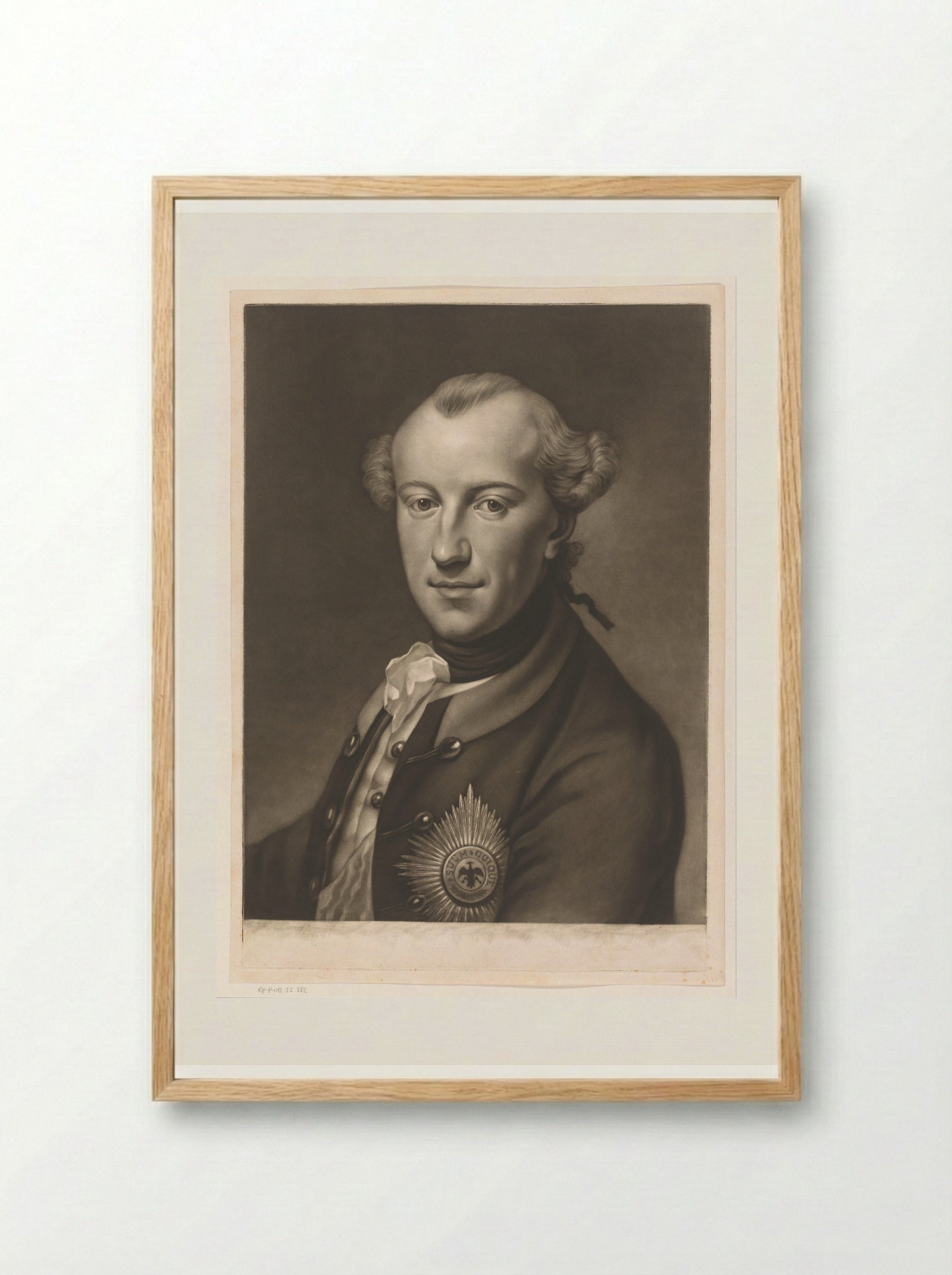 Portrait of Charles William Ferdinand, Duke of Brunswick-Wolfenbüttel - James McArdell - Framed Print Wood