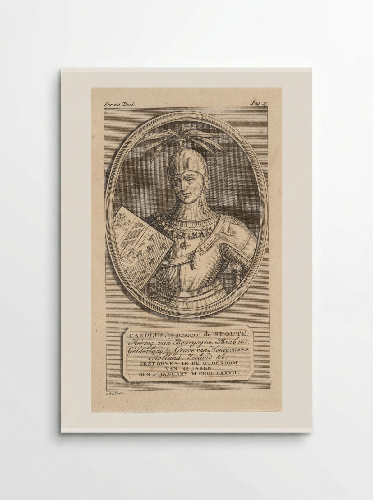 Portrait of Charles the Bold, Duke of Burgundy - Jan Punt - Poster