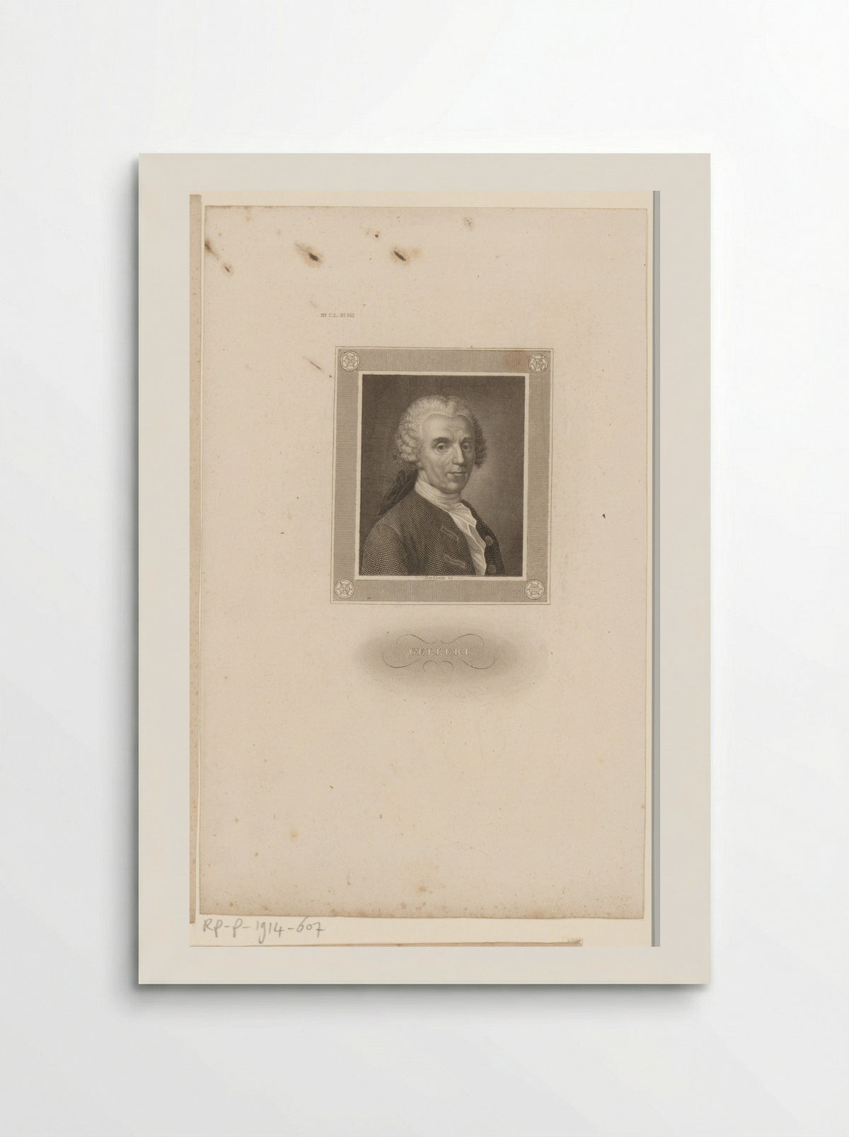 Portrait of Christian Fürchtegott Gellert - Bibliographisches Institut - Poster