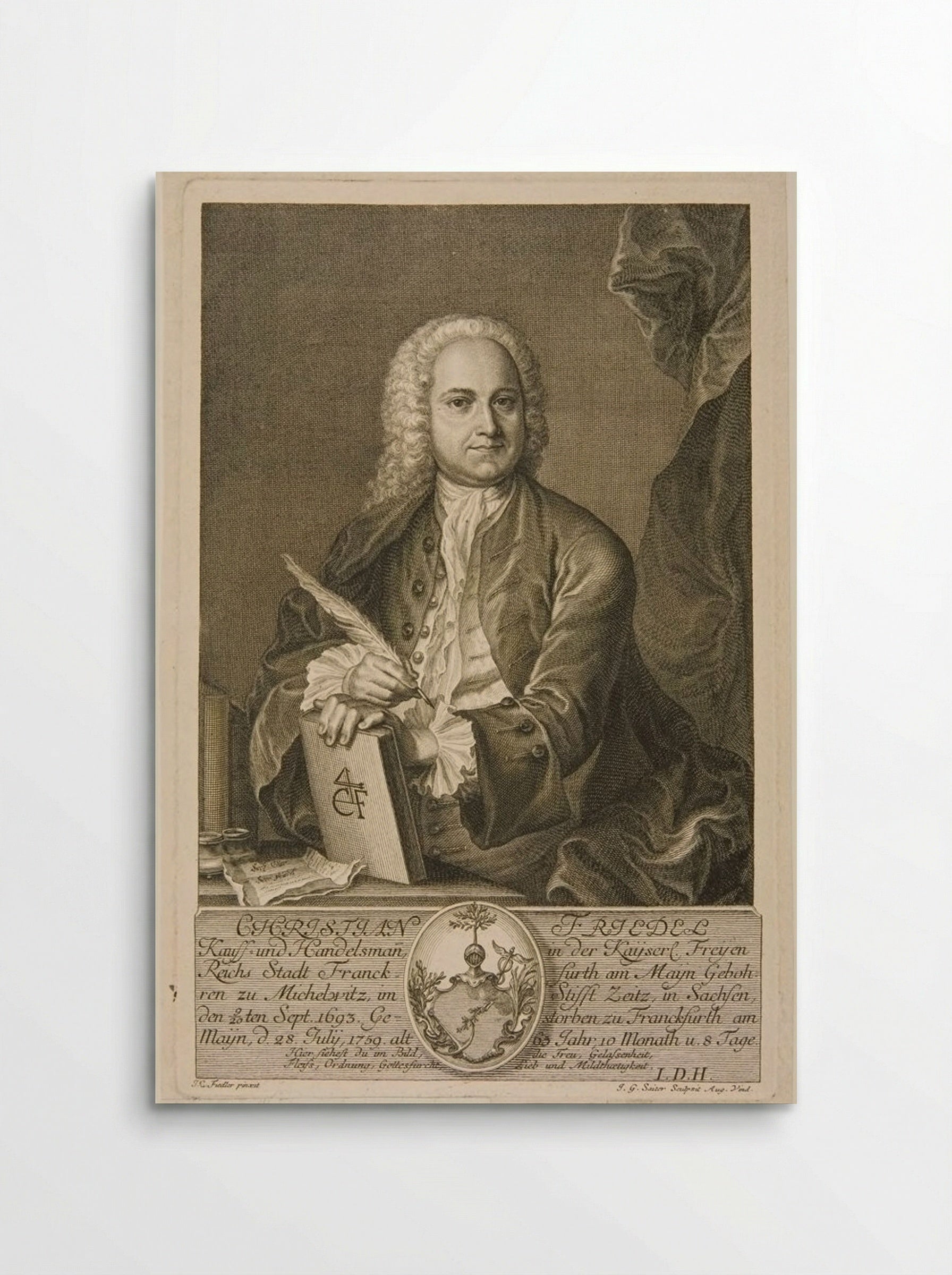 Portrait of Christian Friedel - Johann Gottfried Saiter - Poster