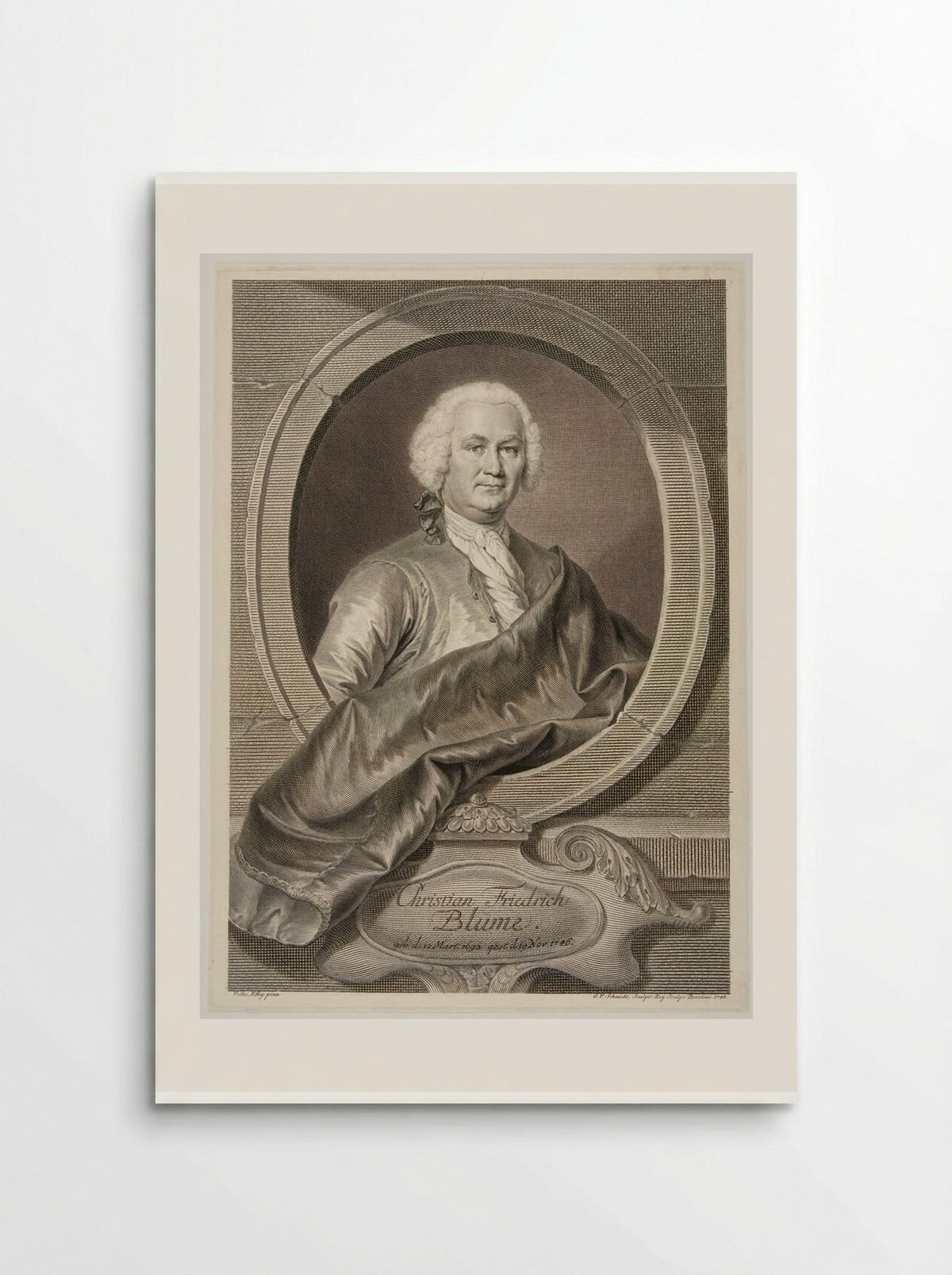 Portrait of Christian Friedrich Blume - Georg Friedrich Schmidt - Poster