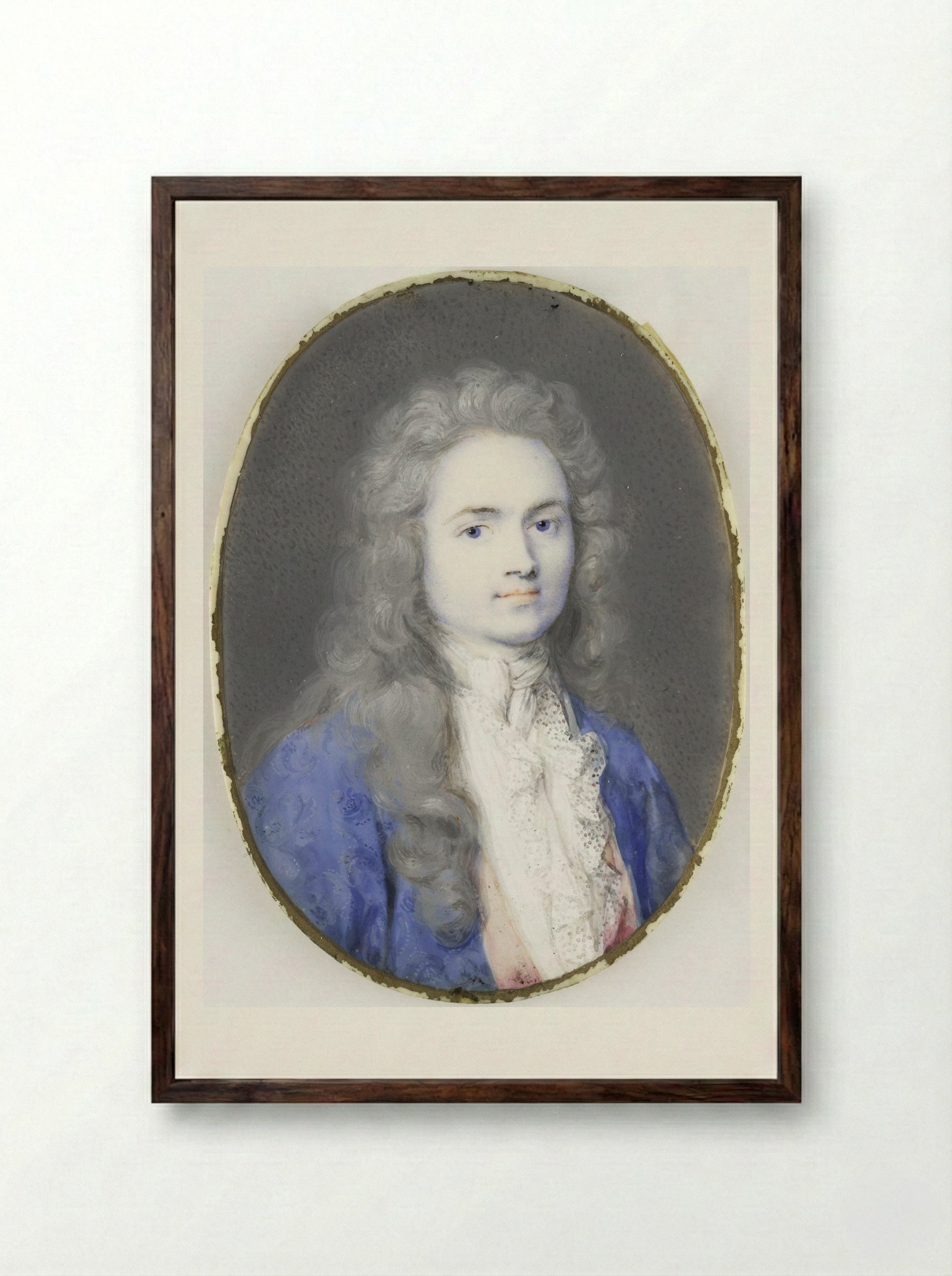 Portrait of Christoffel Bernhard Julius von Schwartz - Rosalba Carriera - Framed Print Dark Wood