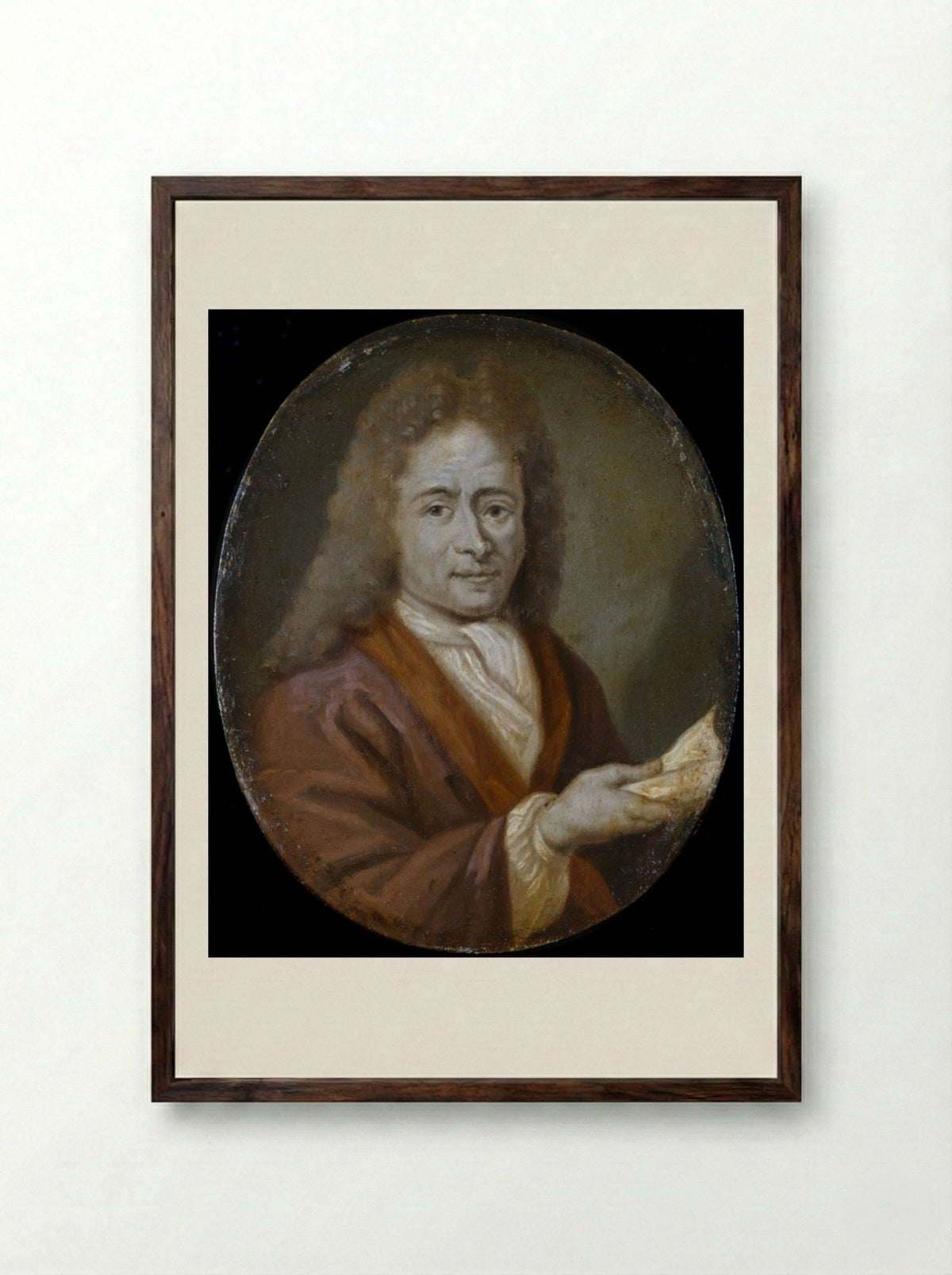Portrait of Christoffel Pierson - Arnoud van Halen - Framed Print Dark Wood