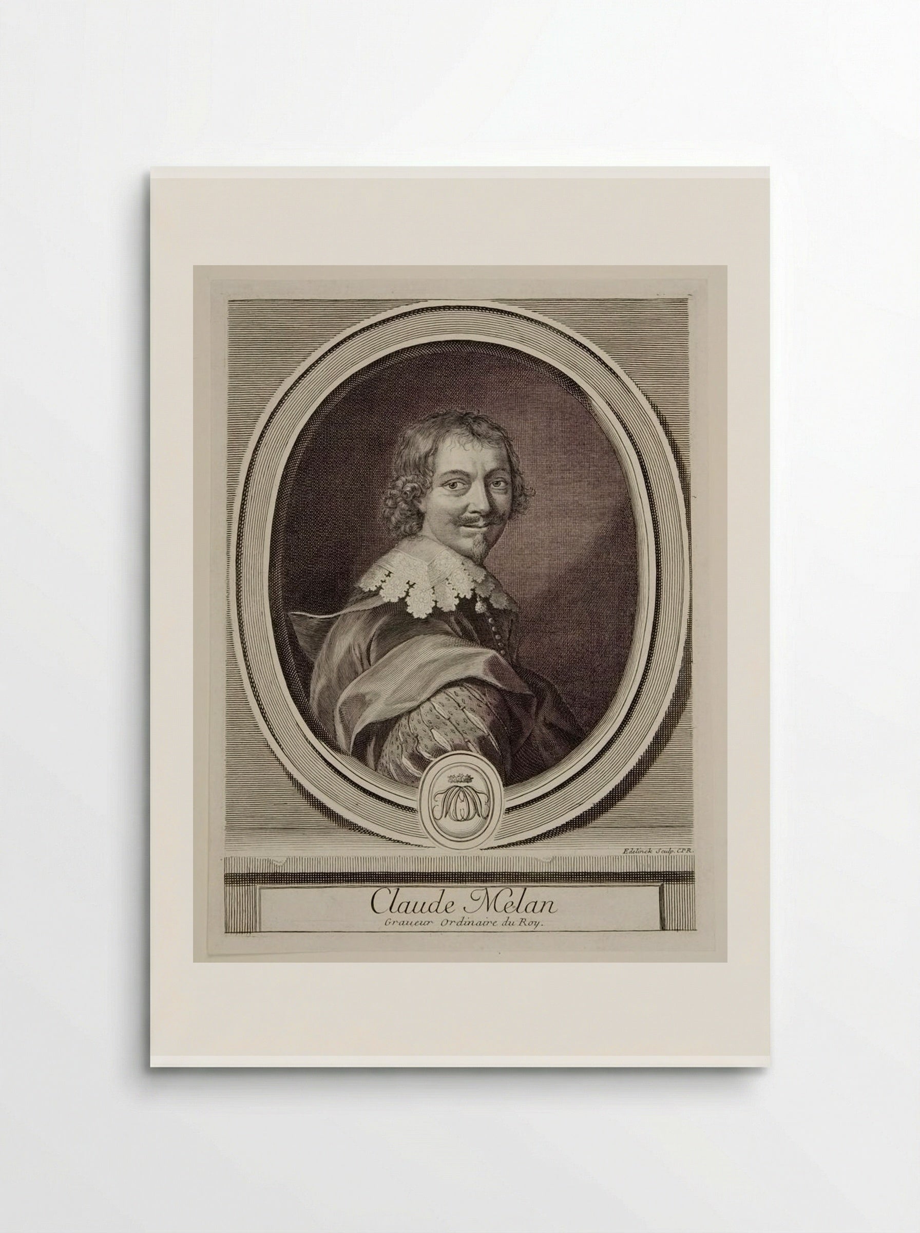Portrait of Claude Mellan - Gérard Edelinck - Poster