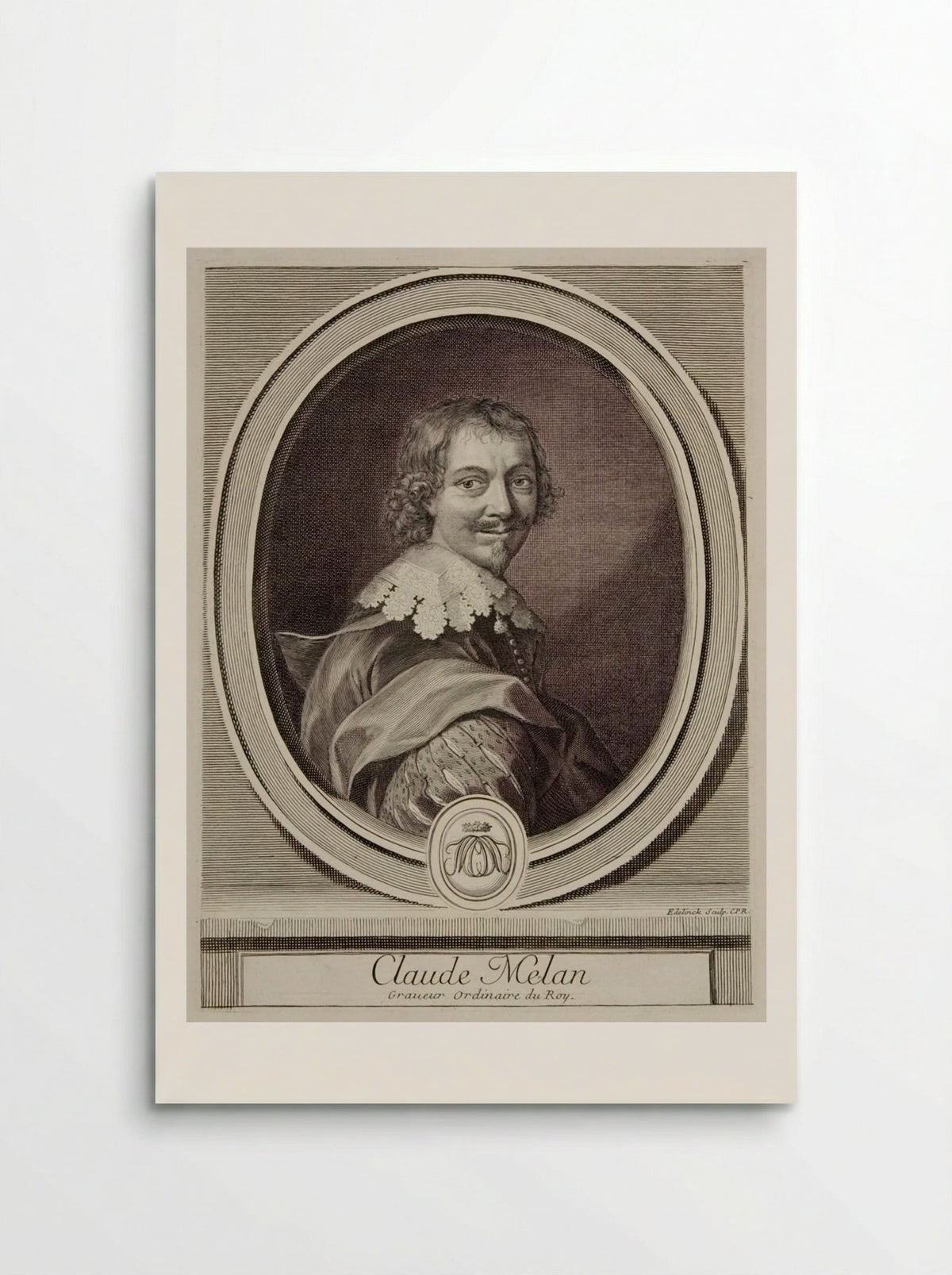 Portrait of Claude Mellan - Gérard Edelinck - Poster
