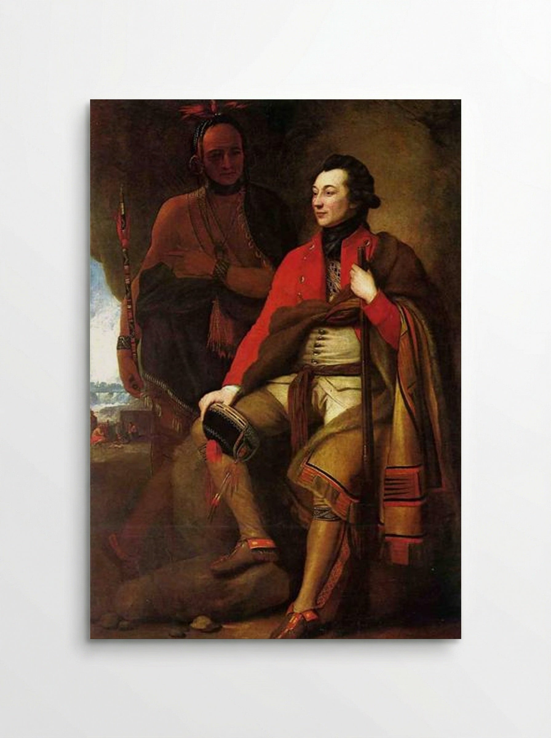Portrait of Colonel Guy Johnson and Karonghyontye - Benjamin West - Poster