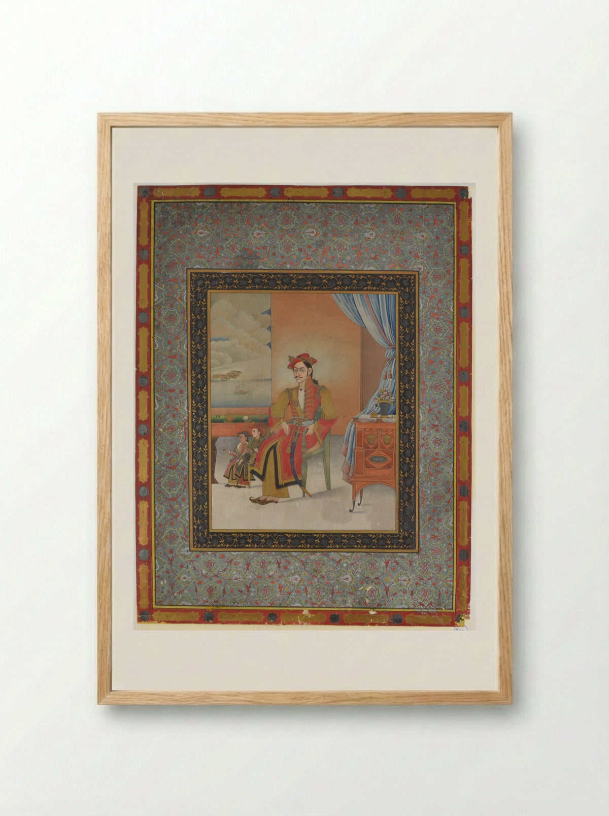 Portrait of Colonel Ranabir Singh Thapa - Bhajuman Chitrkar - Framed Print Wood