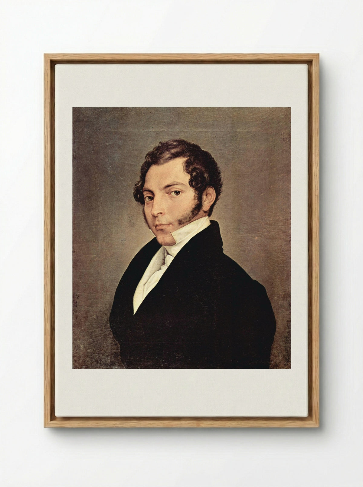 Portrait of Conte Ninni - Francesco Hayez - Framed Canvas Wood
