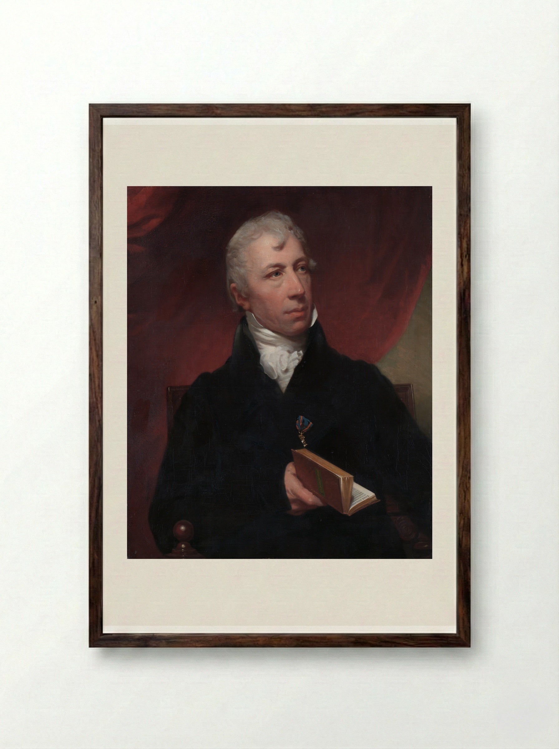 Portrait of Cornelis Apostool - Charles Howard Hodges - Framed Print Dark Wood
