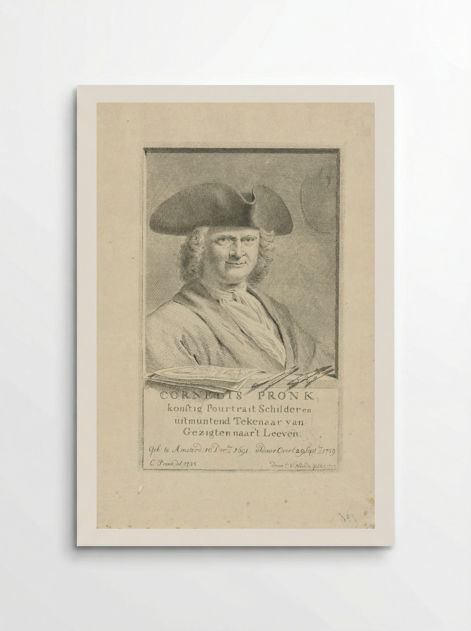 Portrait of Cornelis Pronk - Cornelis Pronk - Poster