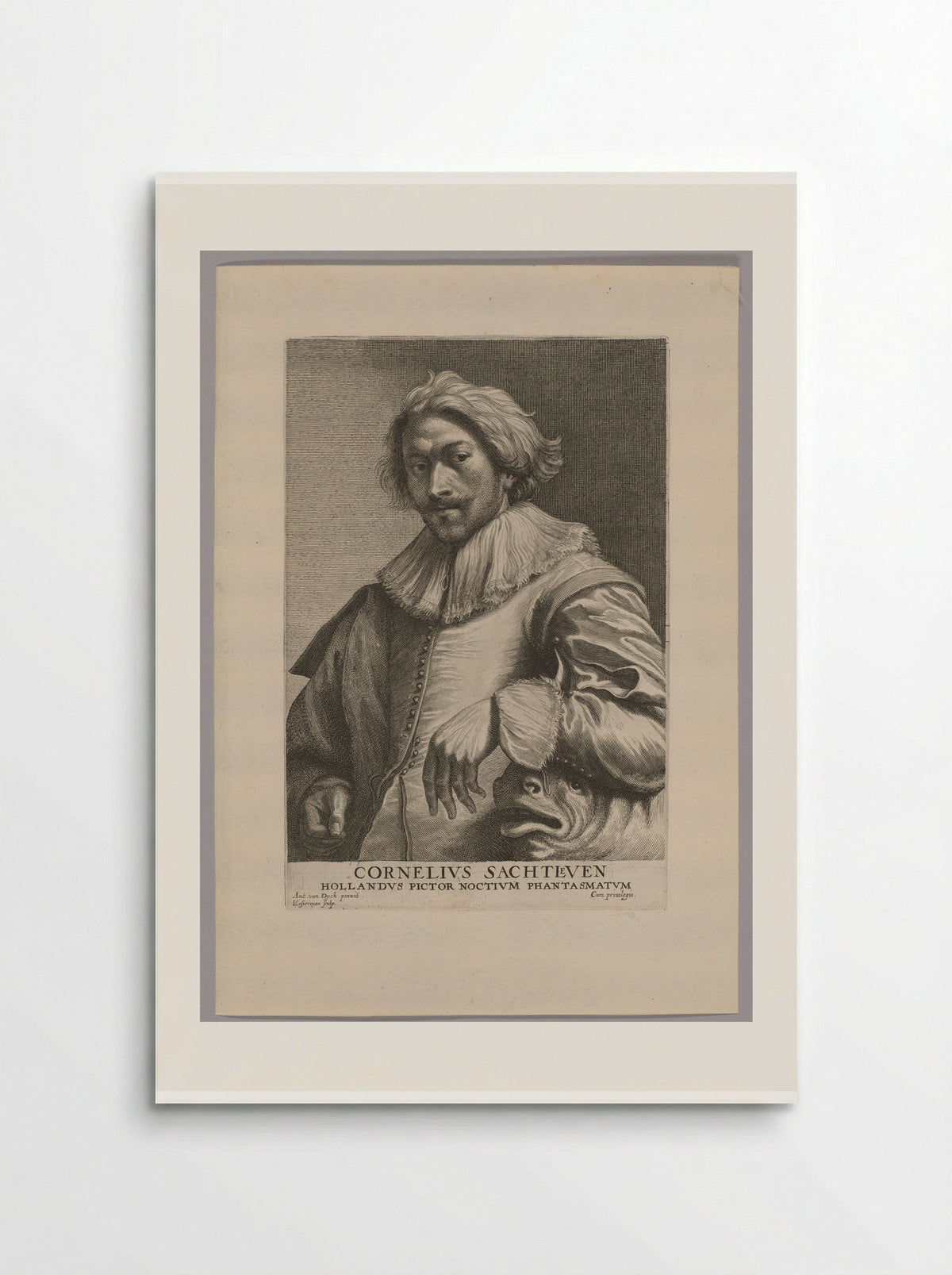 Portrait of Cornelis Saftleven - Lucas Vorsterman I - Poster