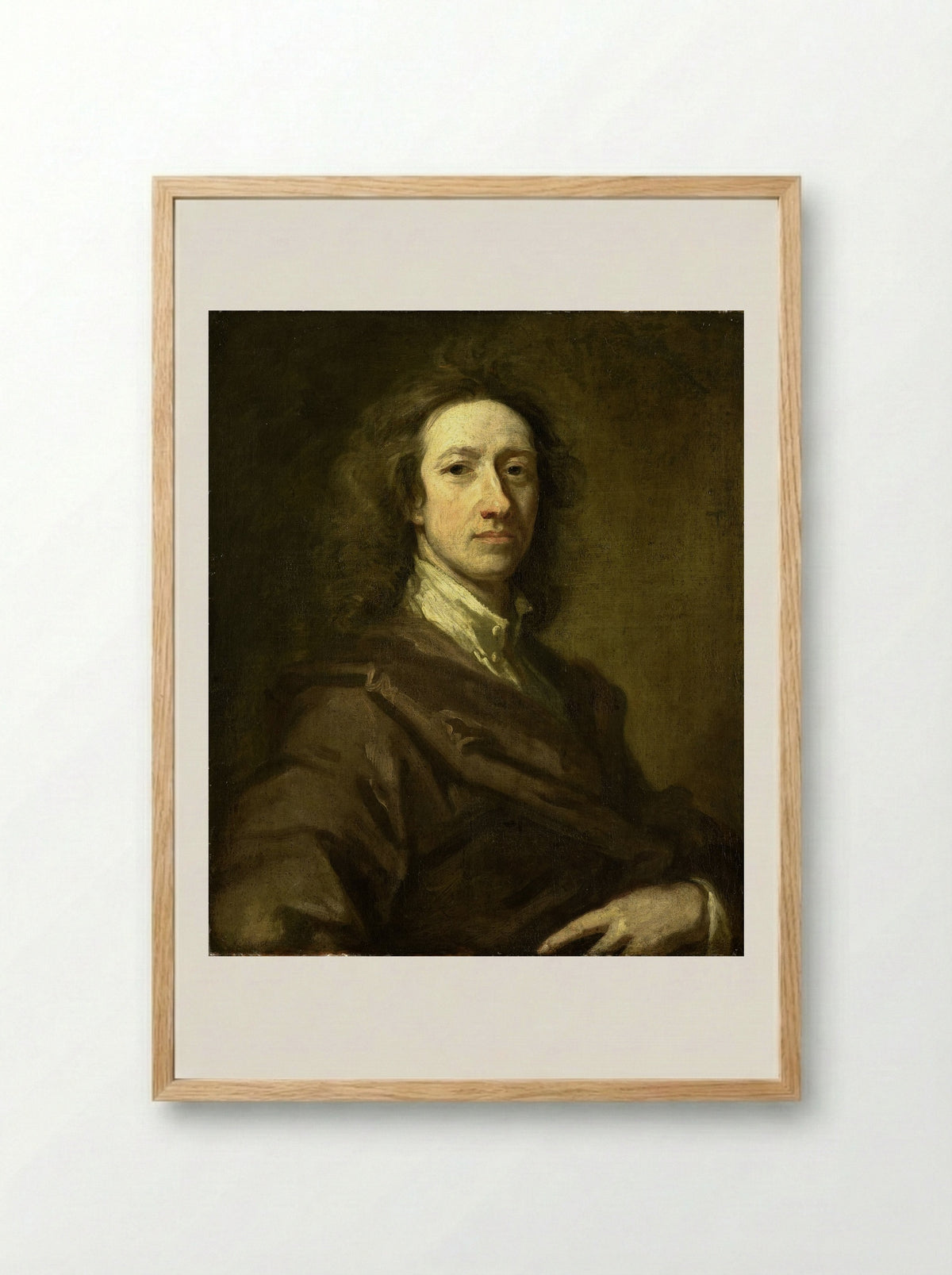 Portrait of Cornelis de Bruyn - Gottfried Kneller - Framed Print Wood