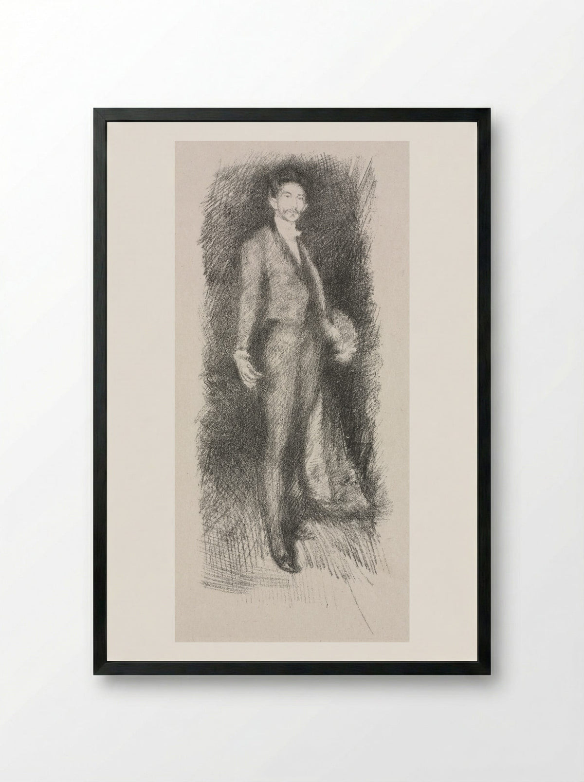Portrait of Count Robert de Montesquiou - James McNeill Whistler - Framed Print Black