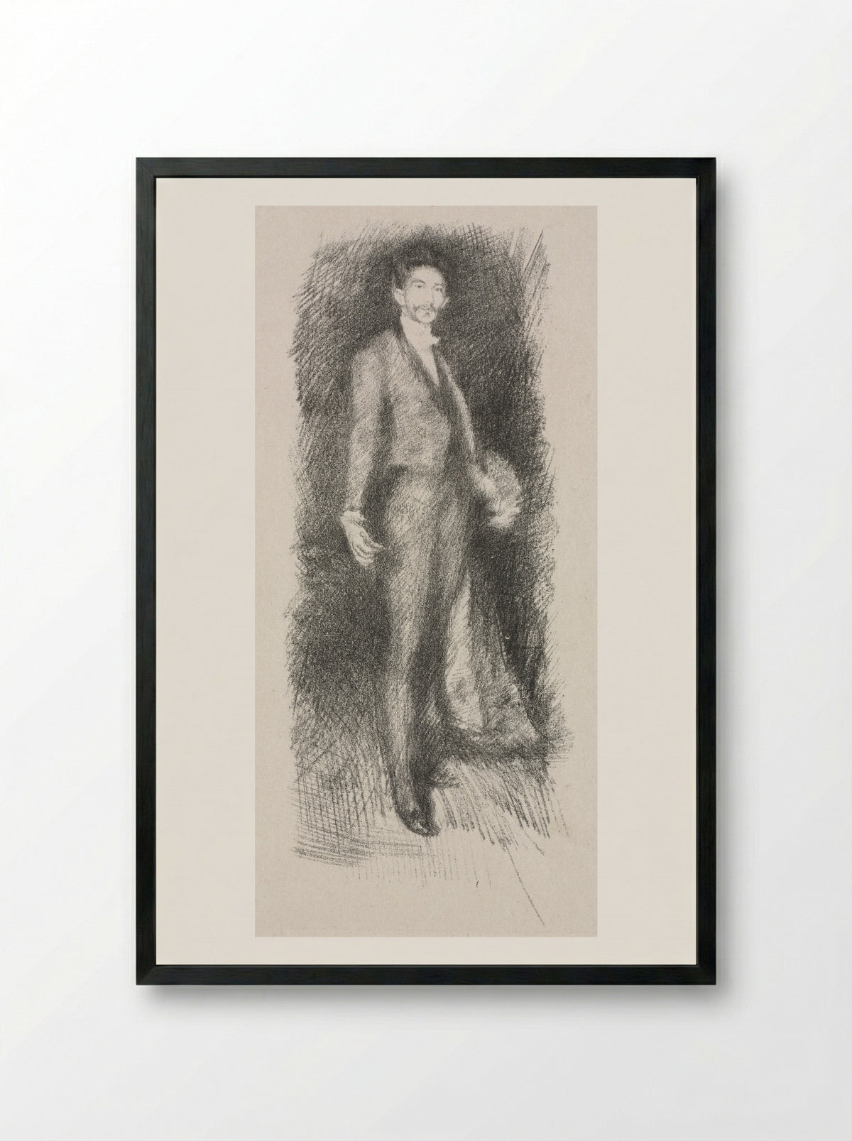 Portrait of Count Robert de Montesquiou - James McNeill Whistler - Framed Print Black