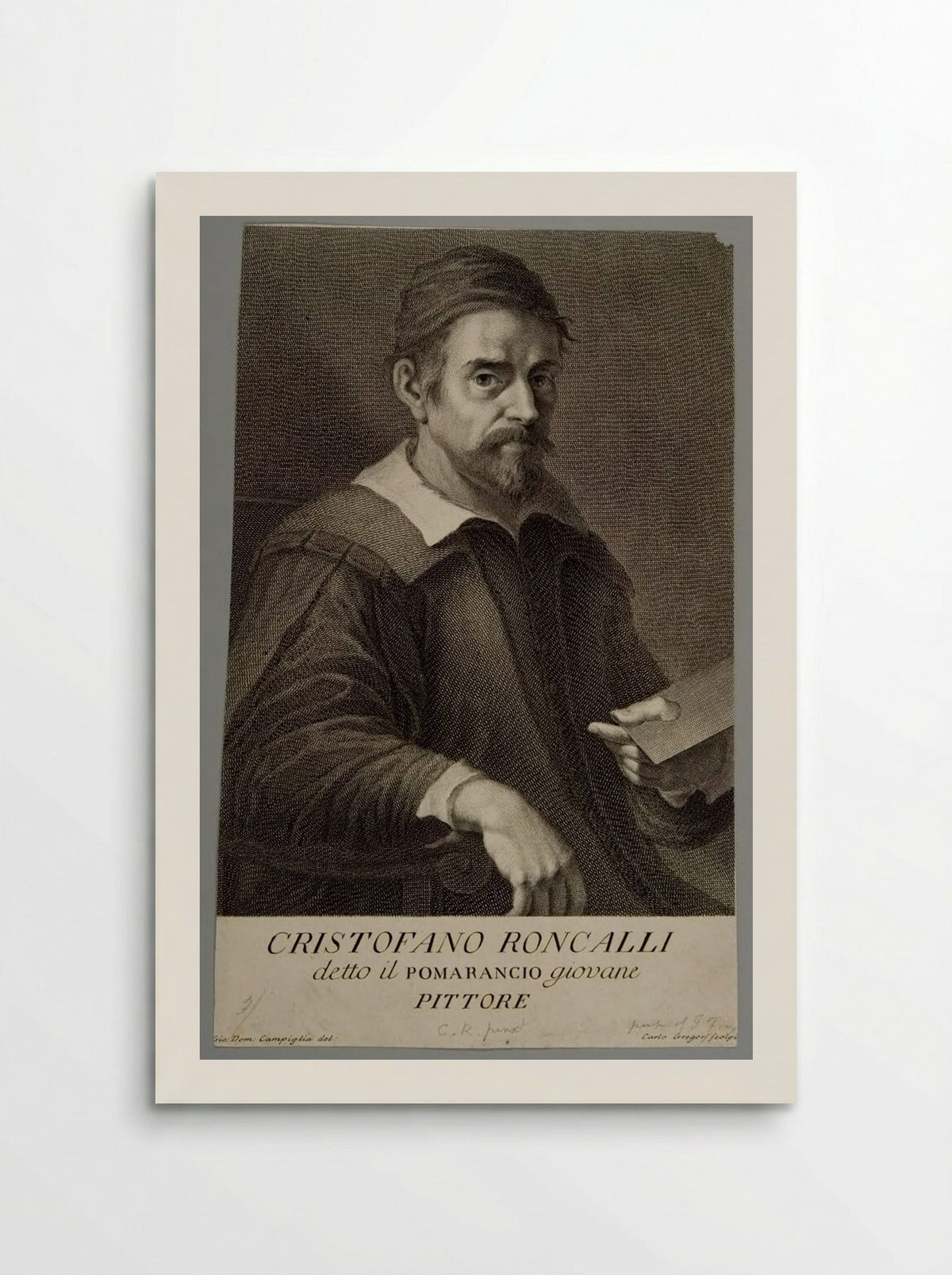 Portrait of Cristofano Roncalli - Carlo Gregori - Poster
