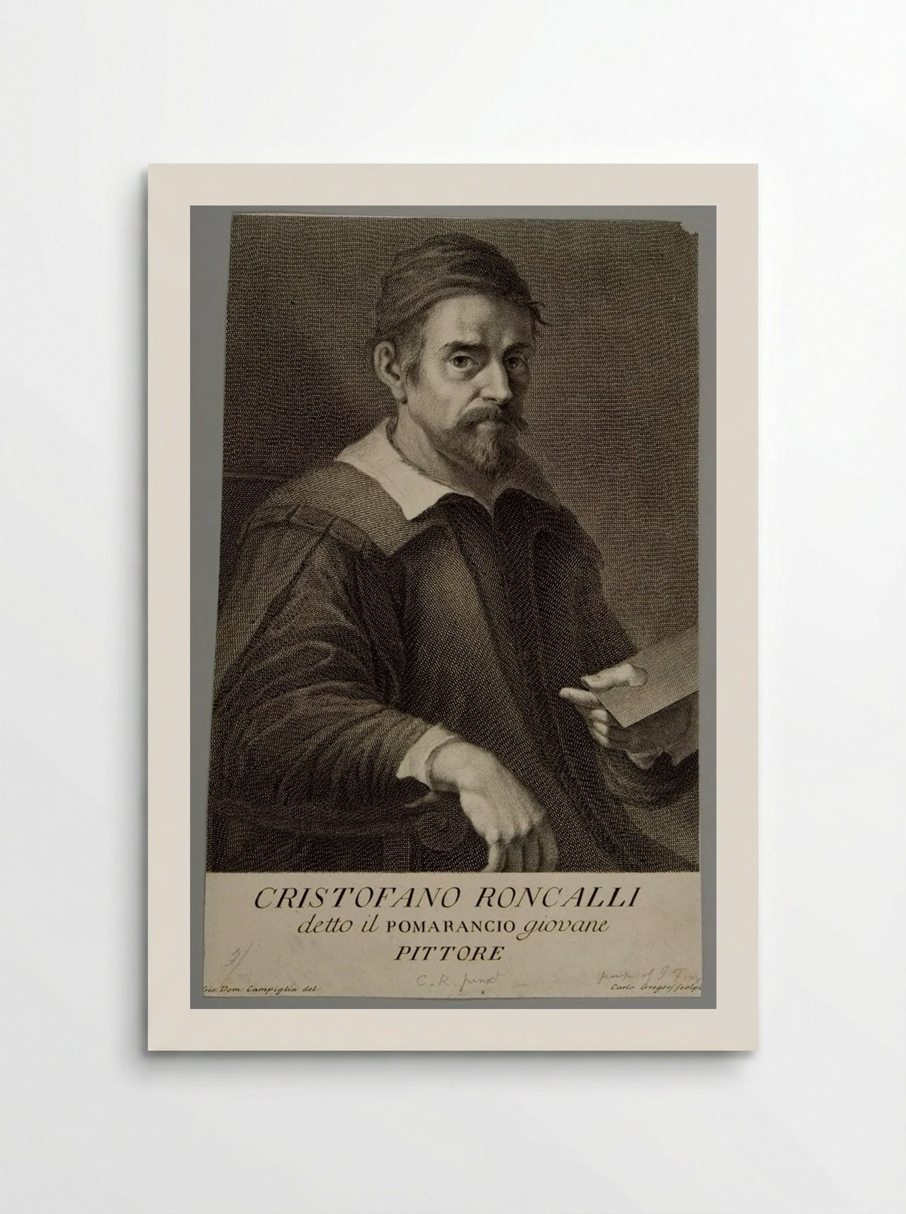 Portrait of Cristofano Roncalli - Carlo Gregori - Poster