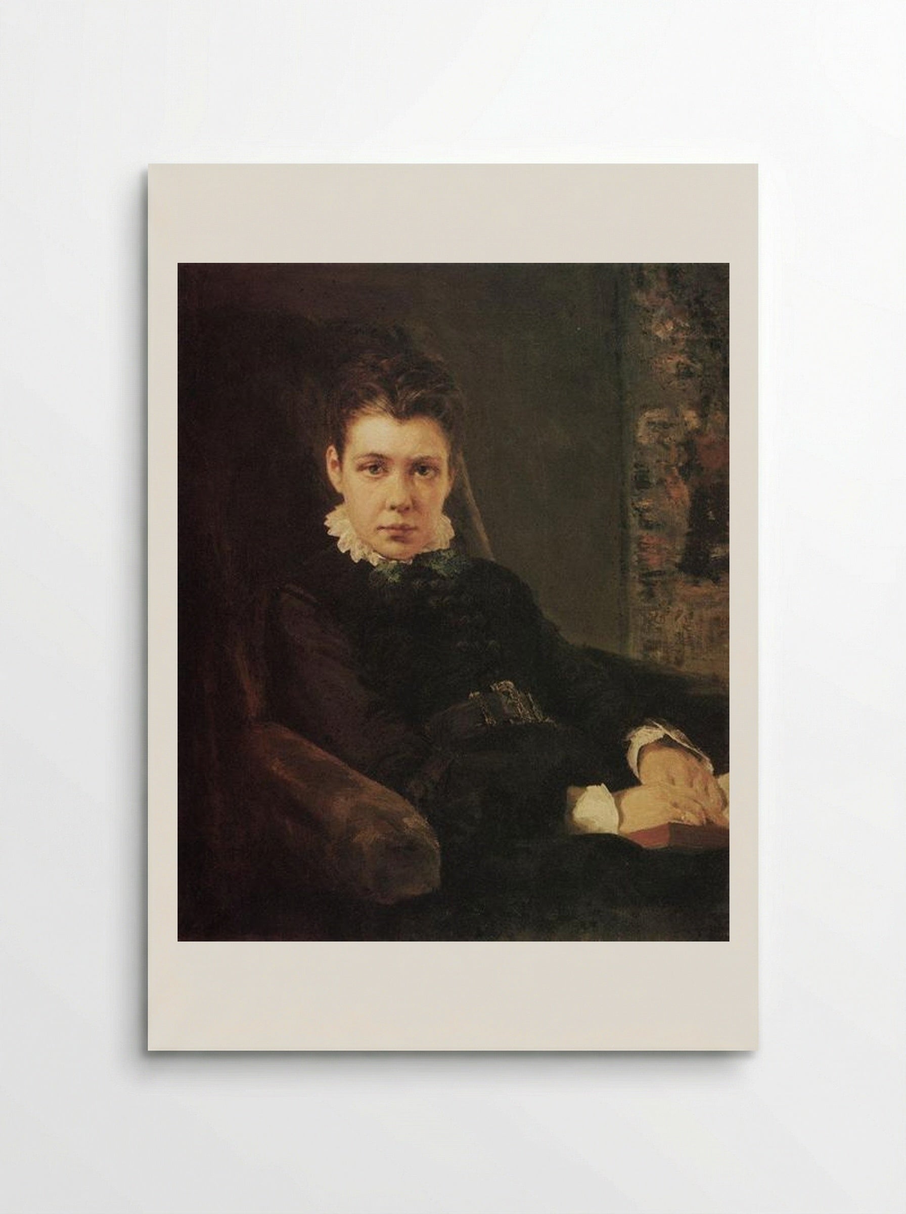 Portrait of D. Khrushcheva, the artist's sister - Vasily Polenov - Poster