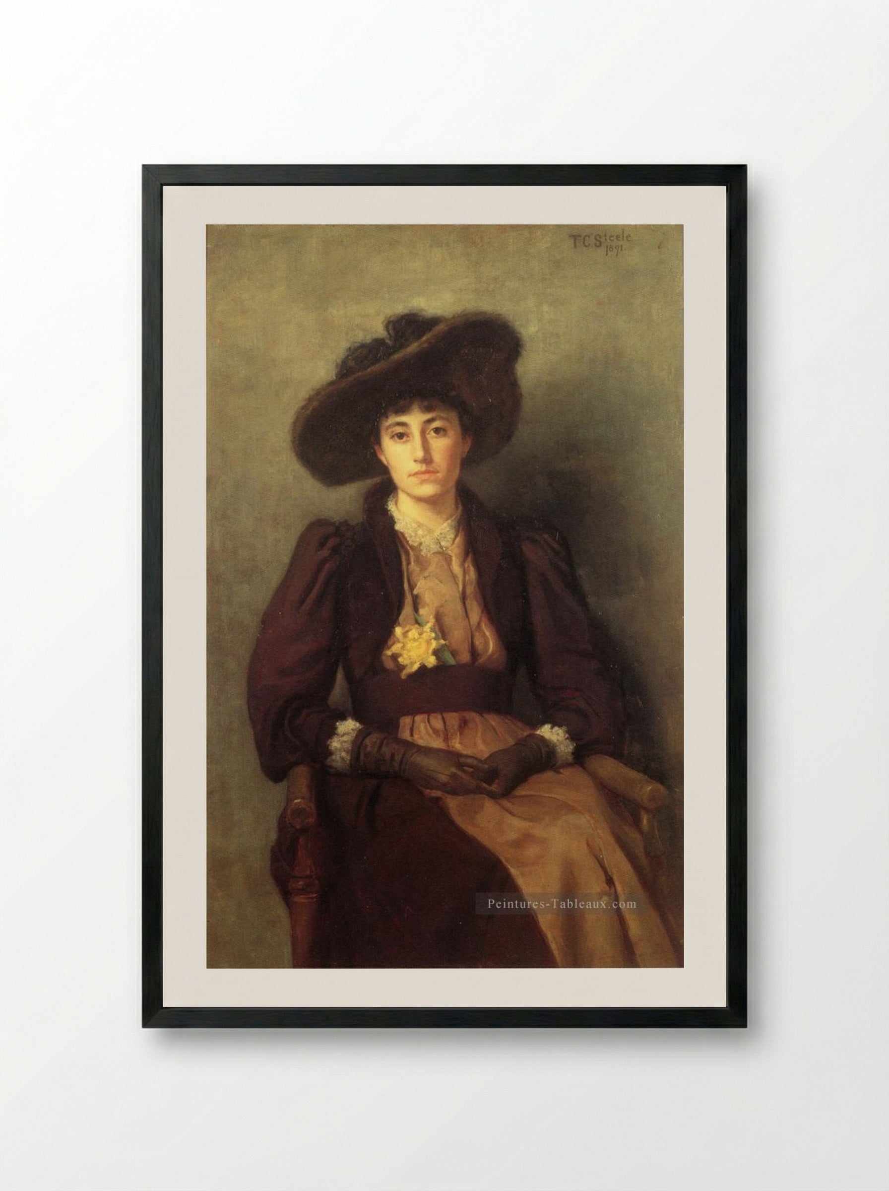 Portrait of Daisy - T. C. Steele - Framed Print Black