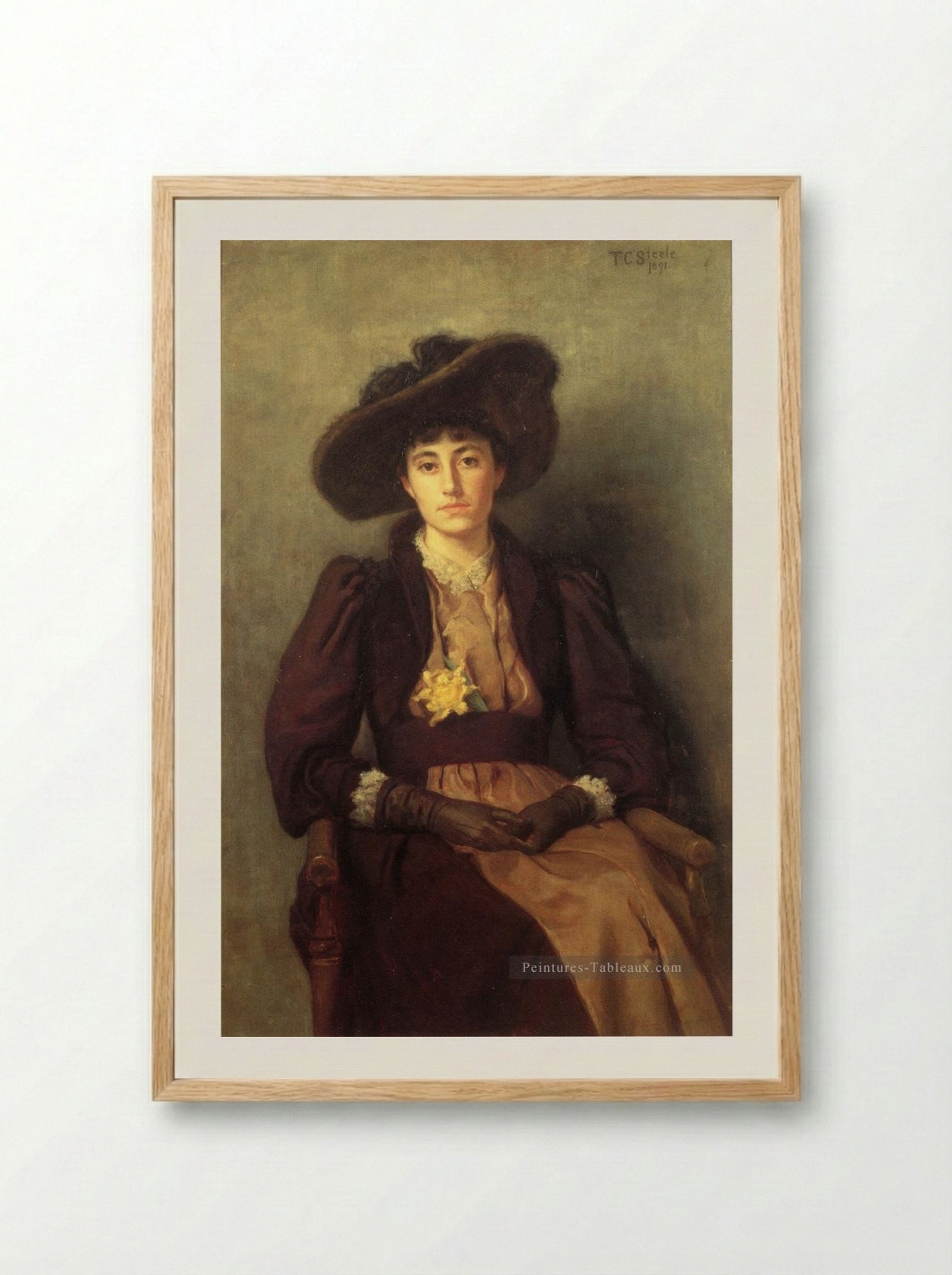 Portrait of Daisy - T. C. Steele - Framed Print Wood
