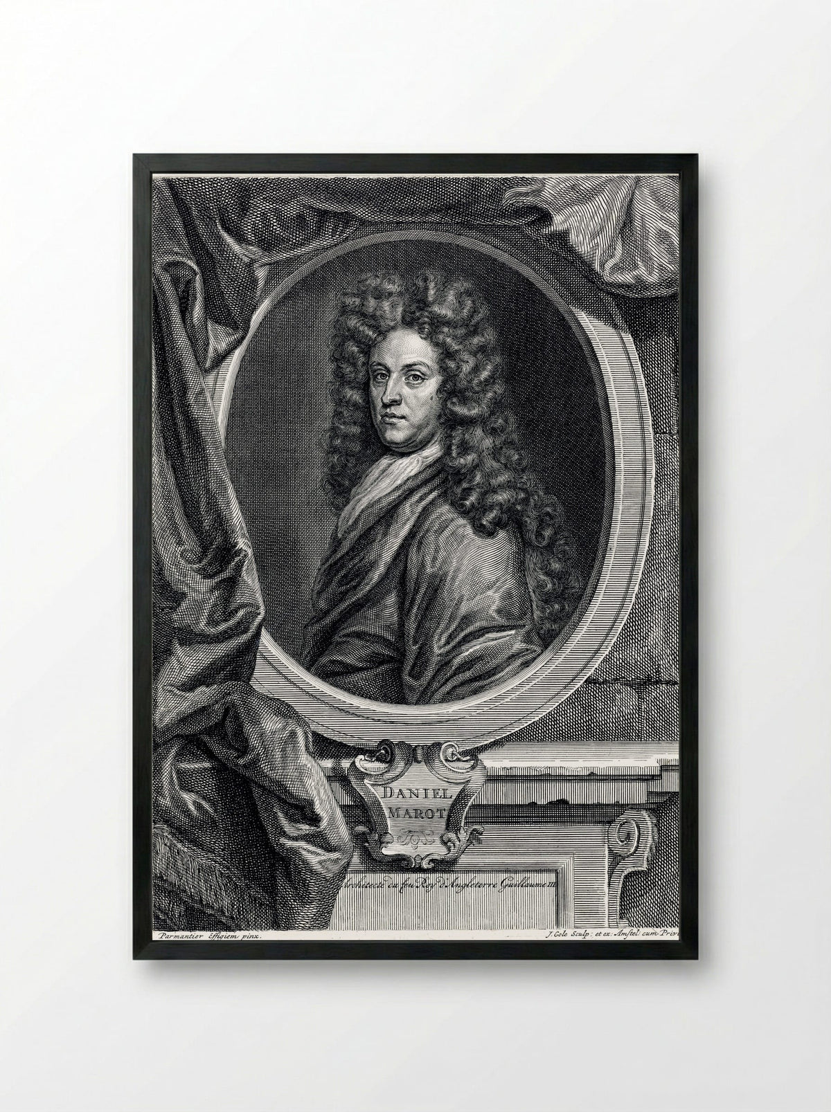 Portrait of Daniël Marot (I) - Daniël Marot (I) - Framed Print Black
