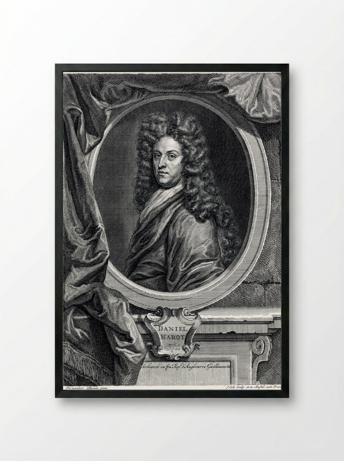 Portrait of Daniël Marot (I) - Daniël Marot (I) - Framed Print Black