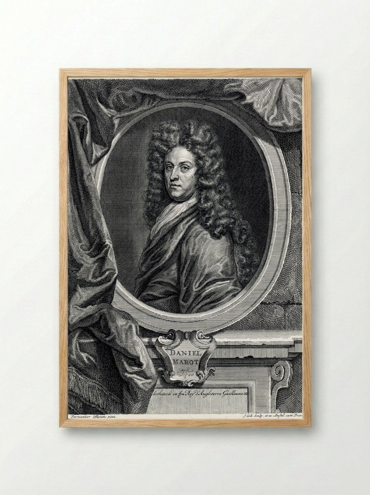 Portrait of Daniël Marot (I) - Daniël Marot (I) - Framed Print Wood