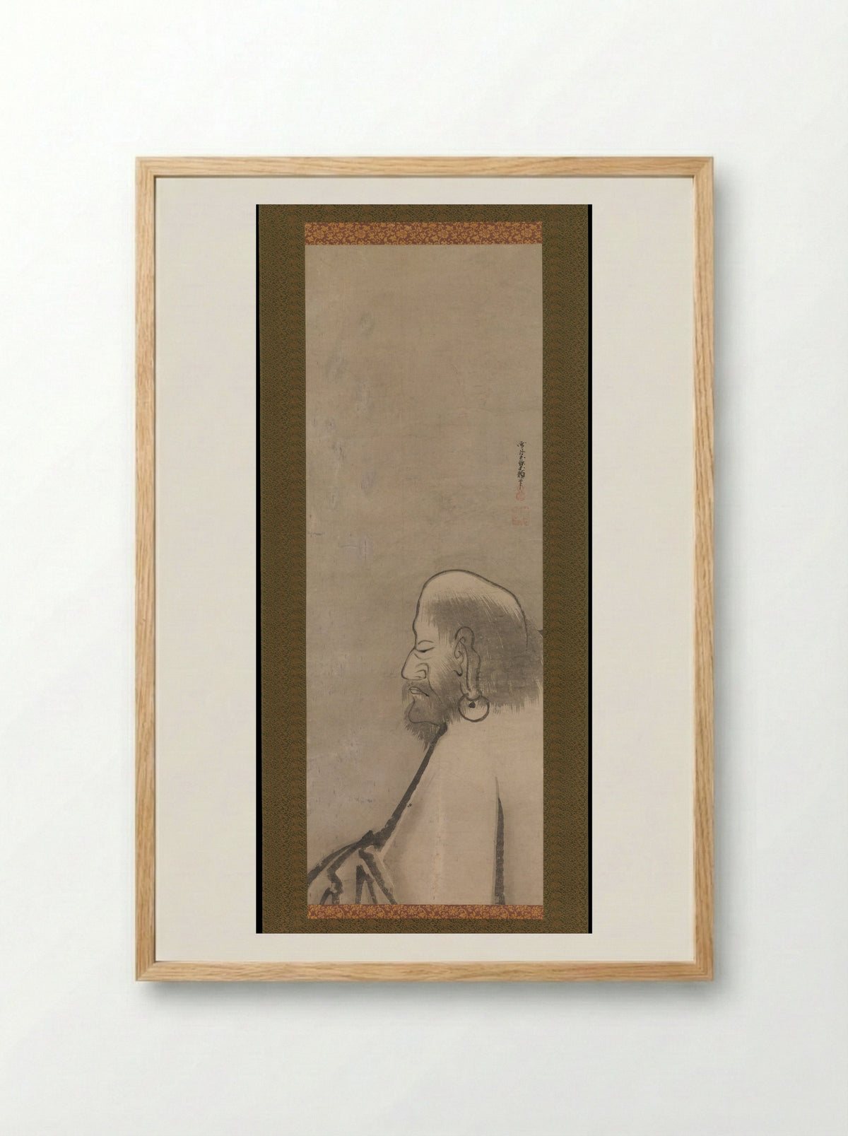 Portrait of Daruma - Unkoku Tōgan - Framed Print Wood