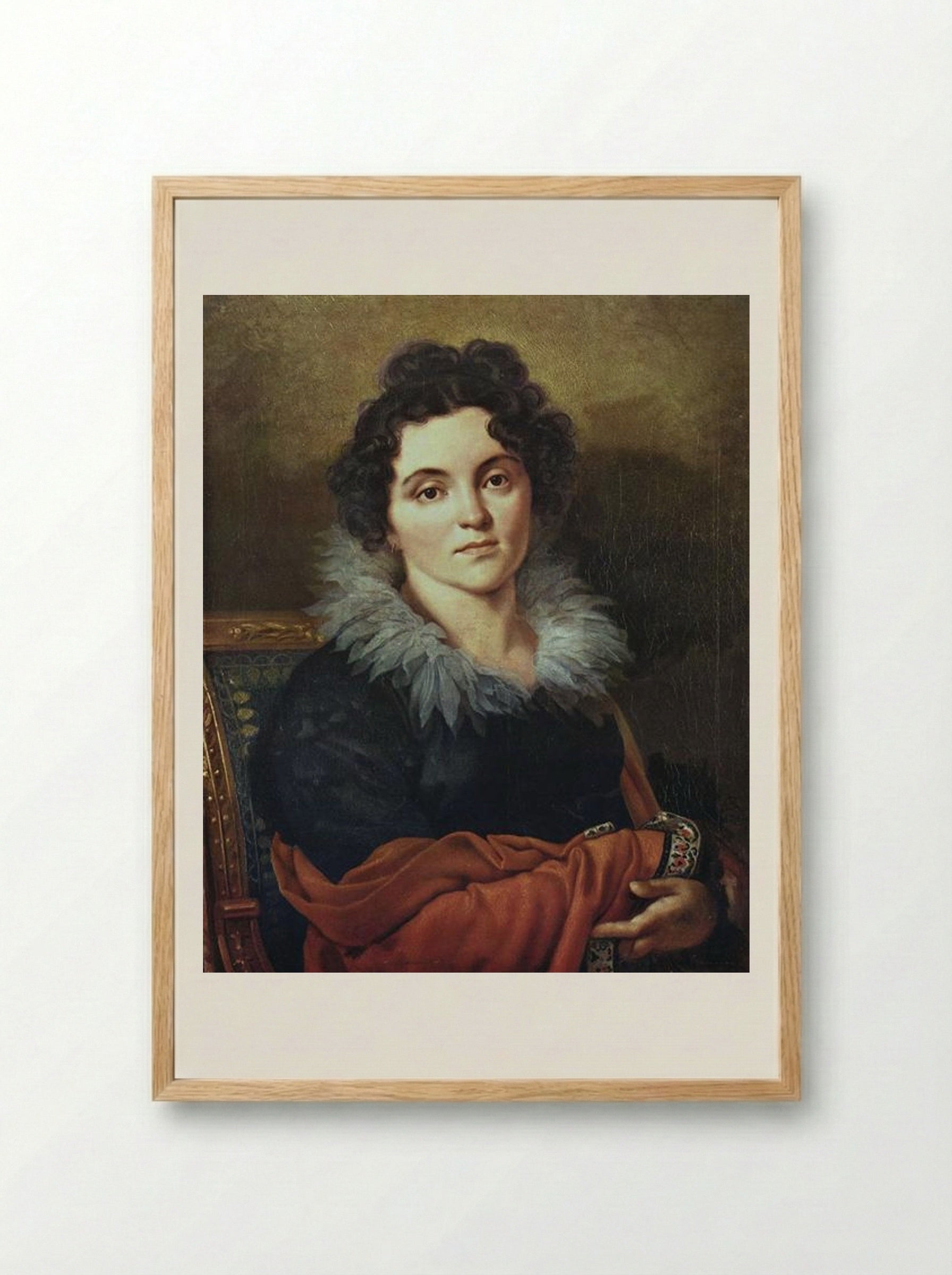 Portrait of Darya Nikolaevna Chvostova - Orest Kiprensky - Framed Print Wood