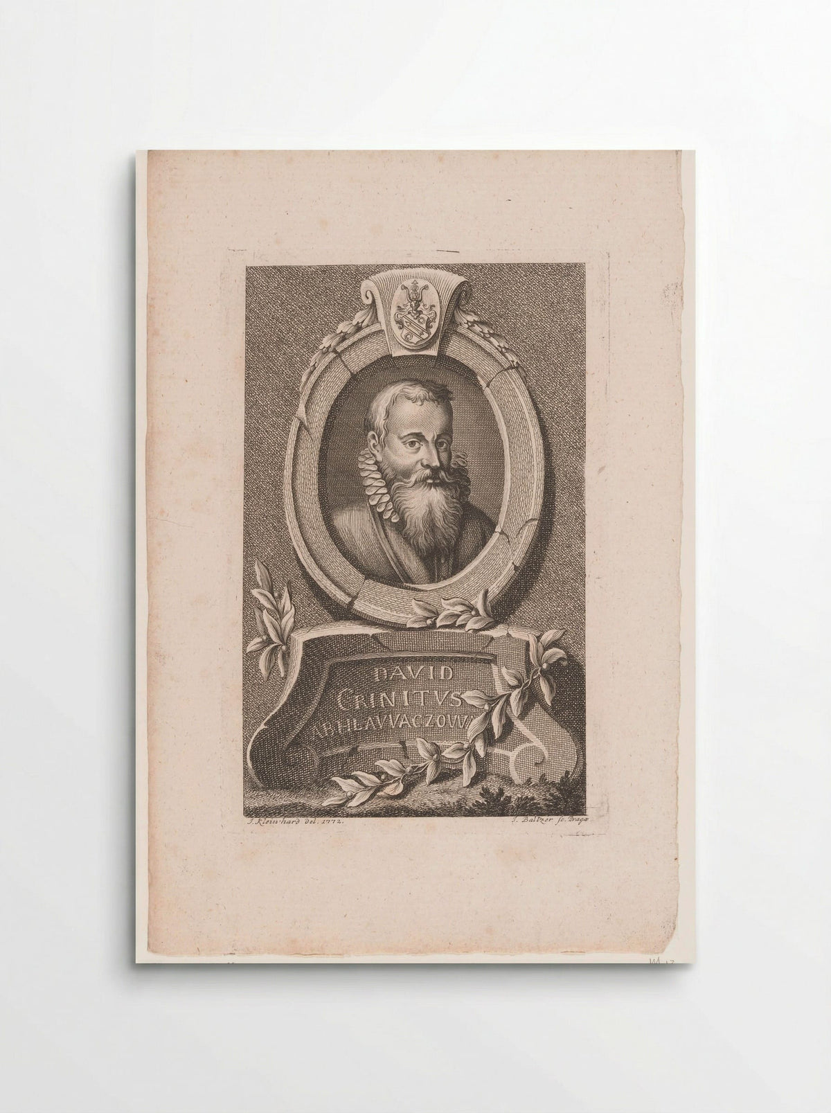 Portrait of David Crinitus z Hlavácova - Jan Balzer - Poster