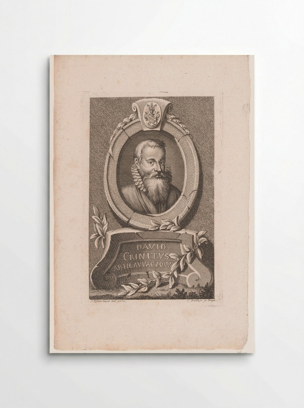 Portrait of David Crinitus z Hlavácova - Jan Balzer - Poster