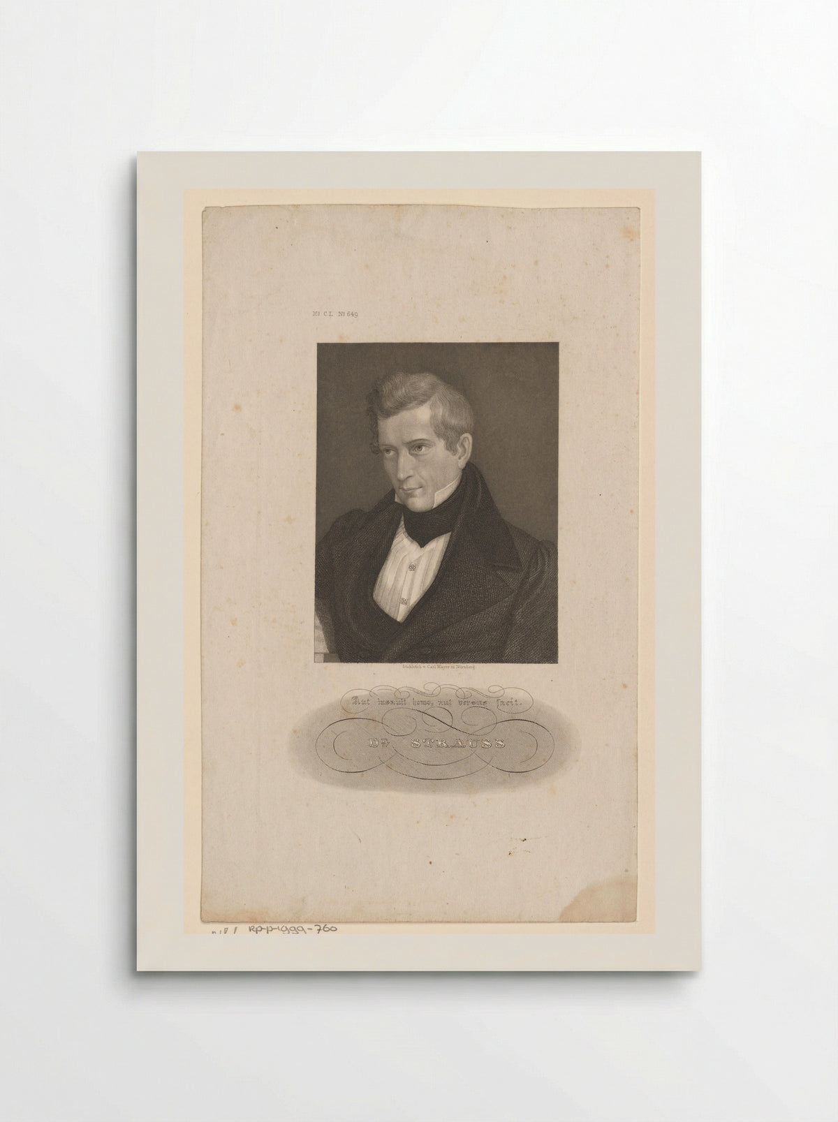 Portrait of David Friedrich Strauss - Bibliographisches Institut - Poster