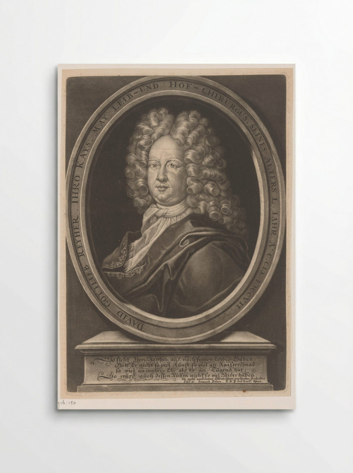 Portrait of David Gottlieb Reyher - Christoph Weigel - Poster
